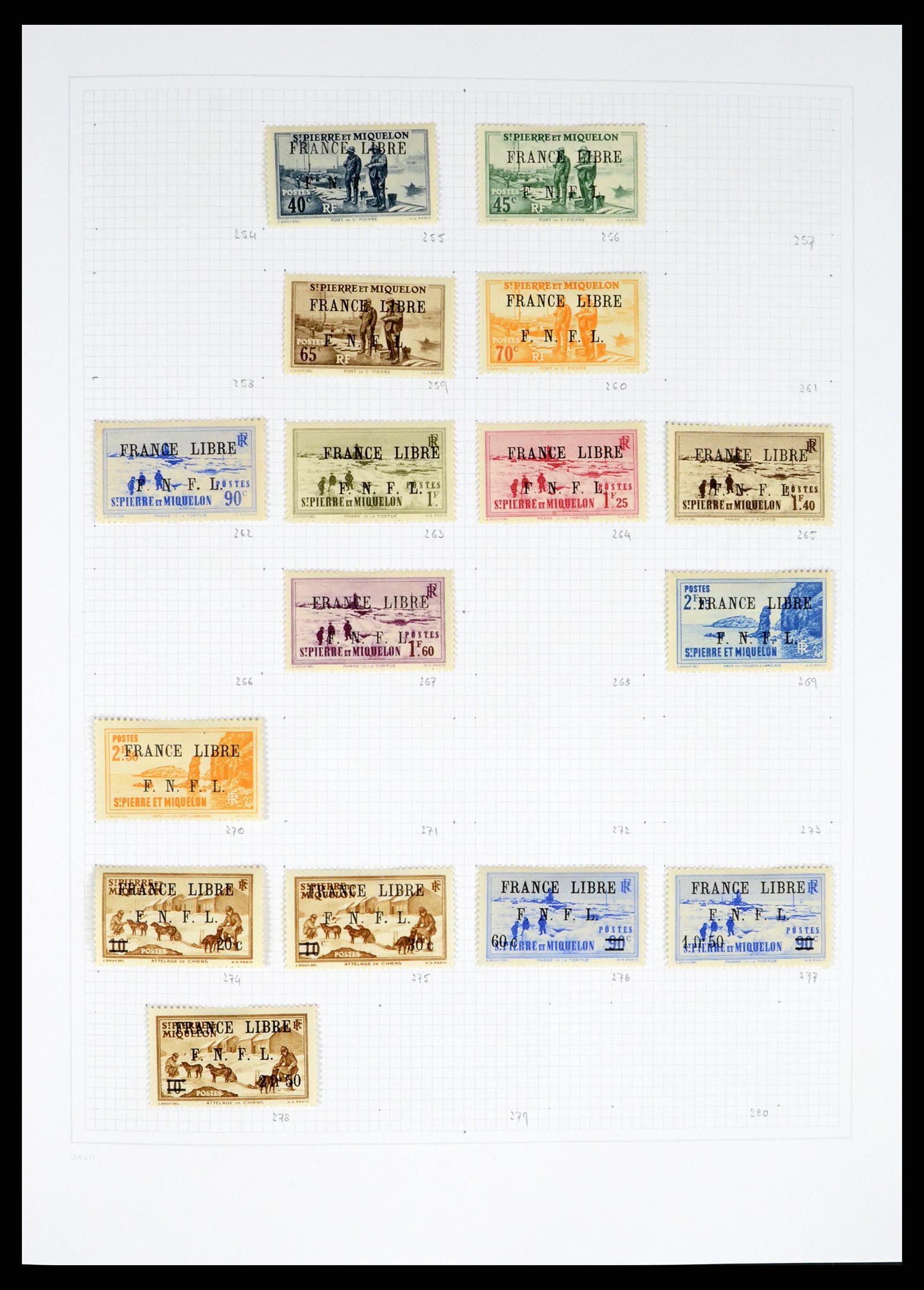 38169 0011 - Postzegelverzameling 38169 St. Pierre et Miquelon 1885-2013.
