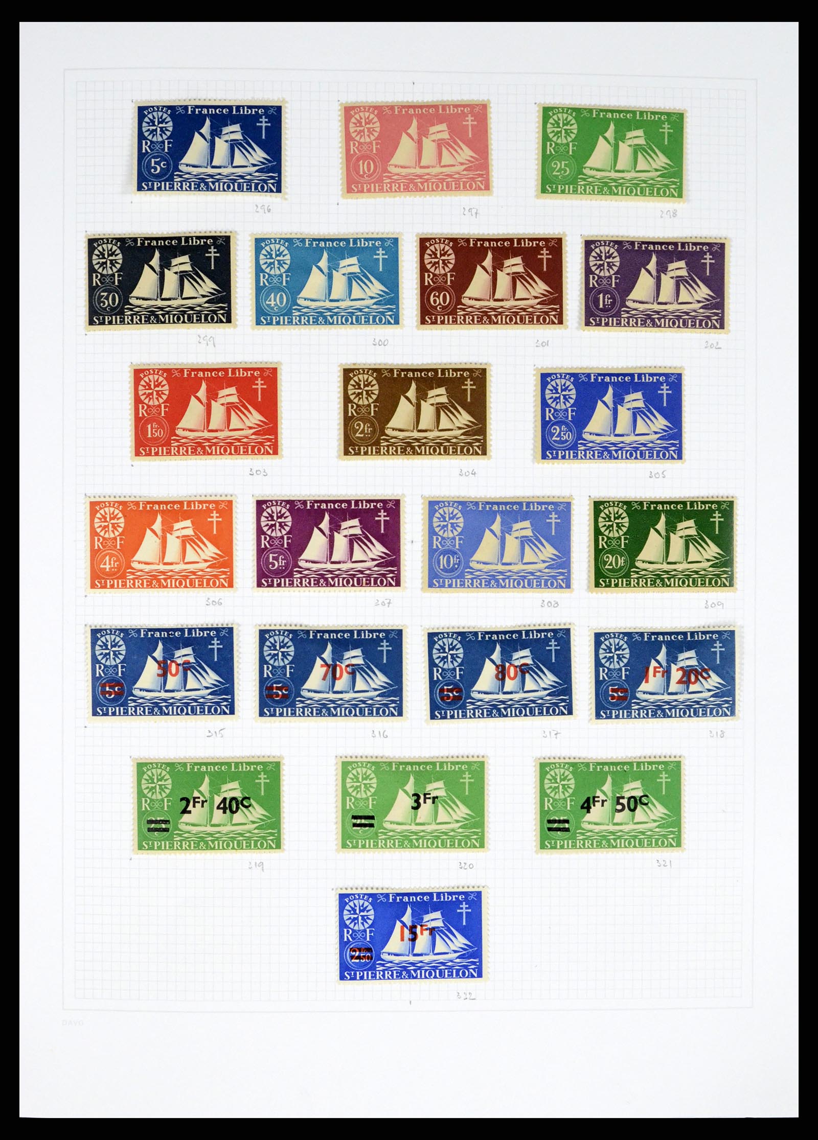 38169 0013 - Postzegelverzameling 38169 St. Pierre et Miquelon 1885-2013.