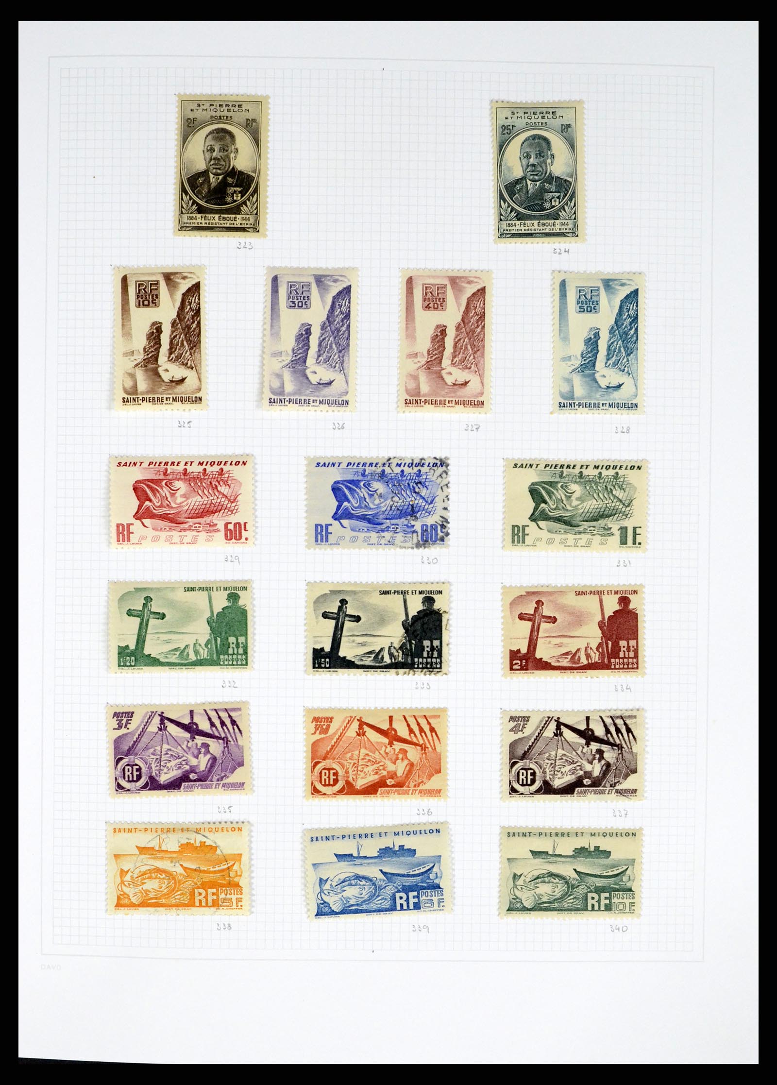 38169 0014 - Postzegelverzameling 38169 St. Pierre et Miquelon 1885-2013.