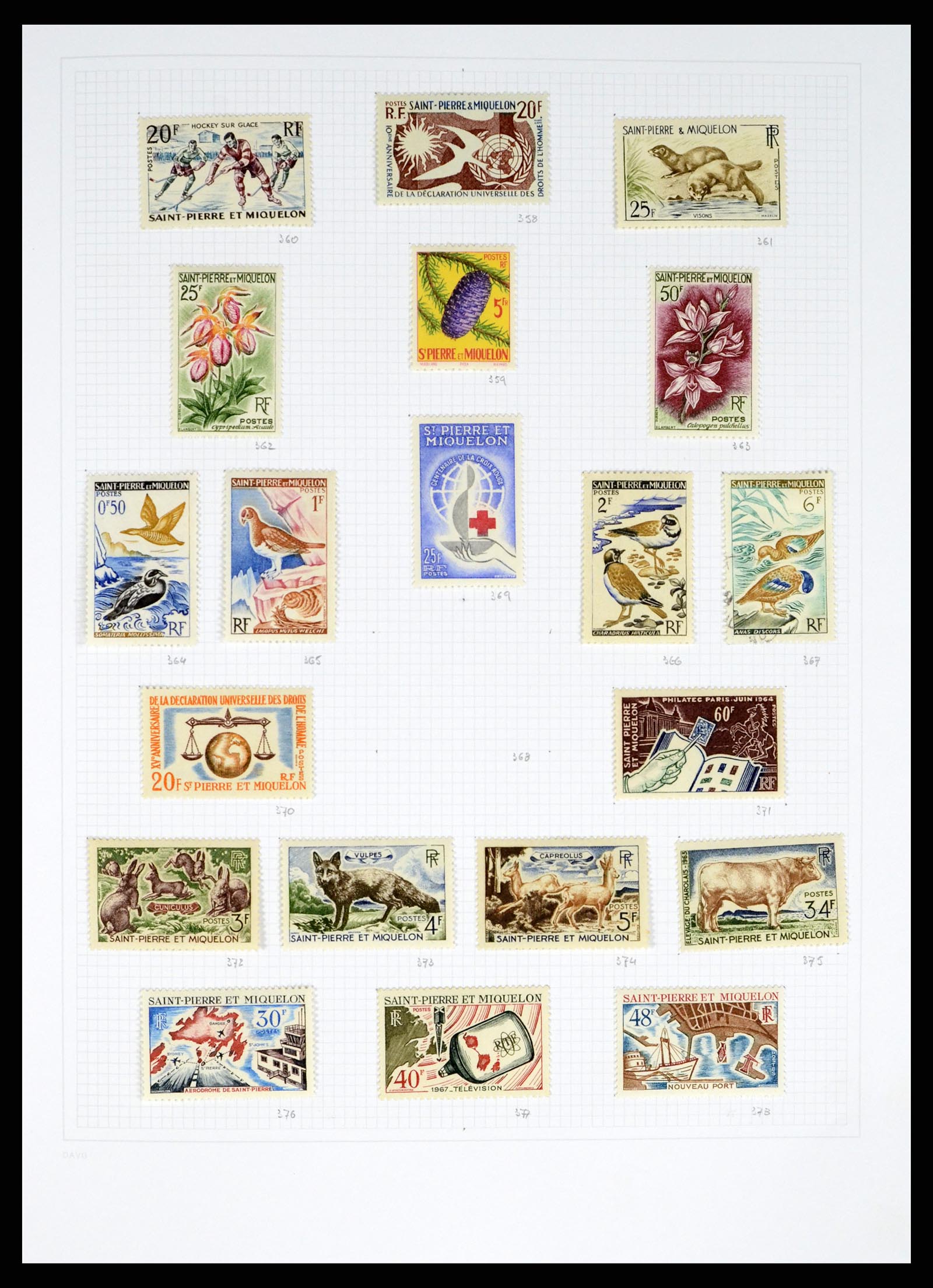 38169 0016 - Postzegelverzameling 38169 St. Pierre et Miquelon 1885-2013.