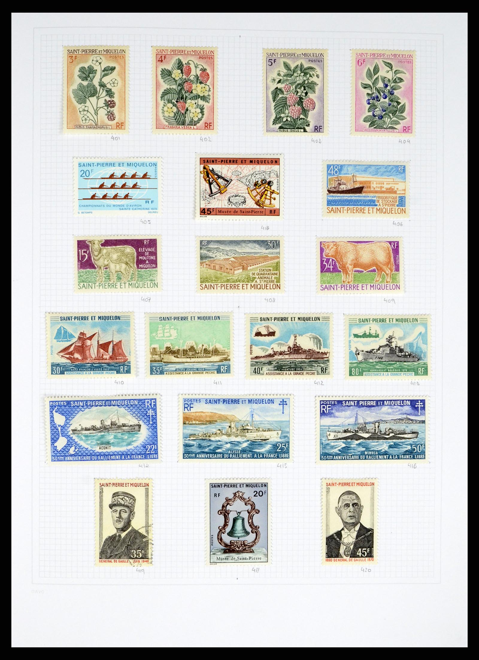 38169 0018 - Postzegelverzameling 38169 St. Pierre et Miquelon 1885-2013.