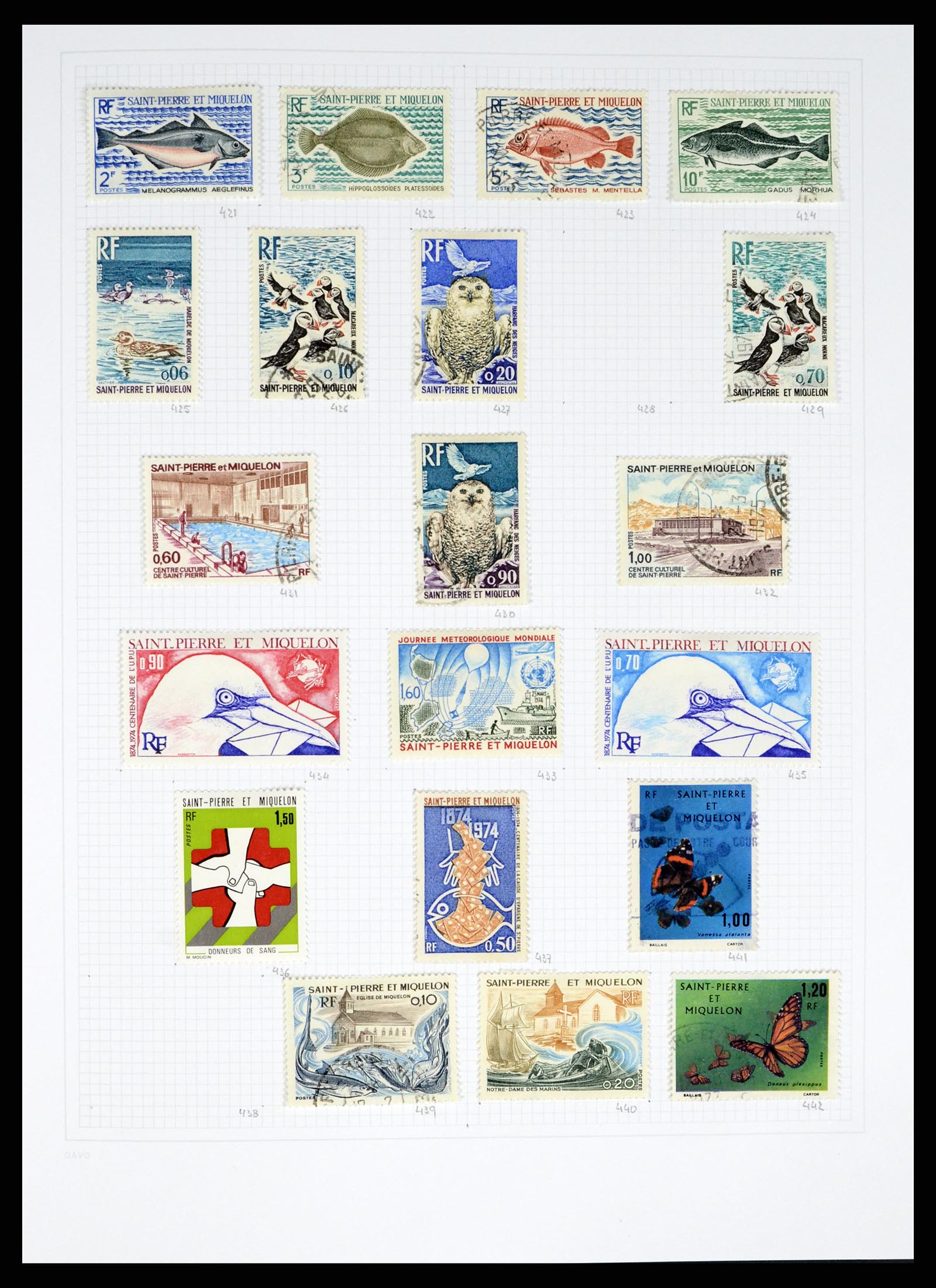 38169 0019 - Postzegelverzameling 38169 St. Pierre et Miquelon 1885-2013.