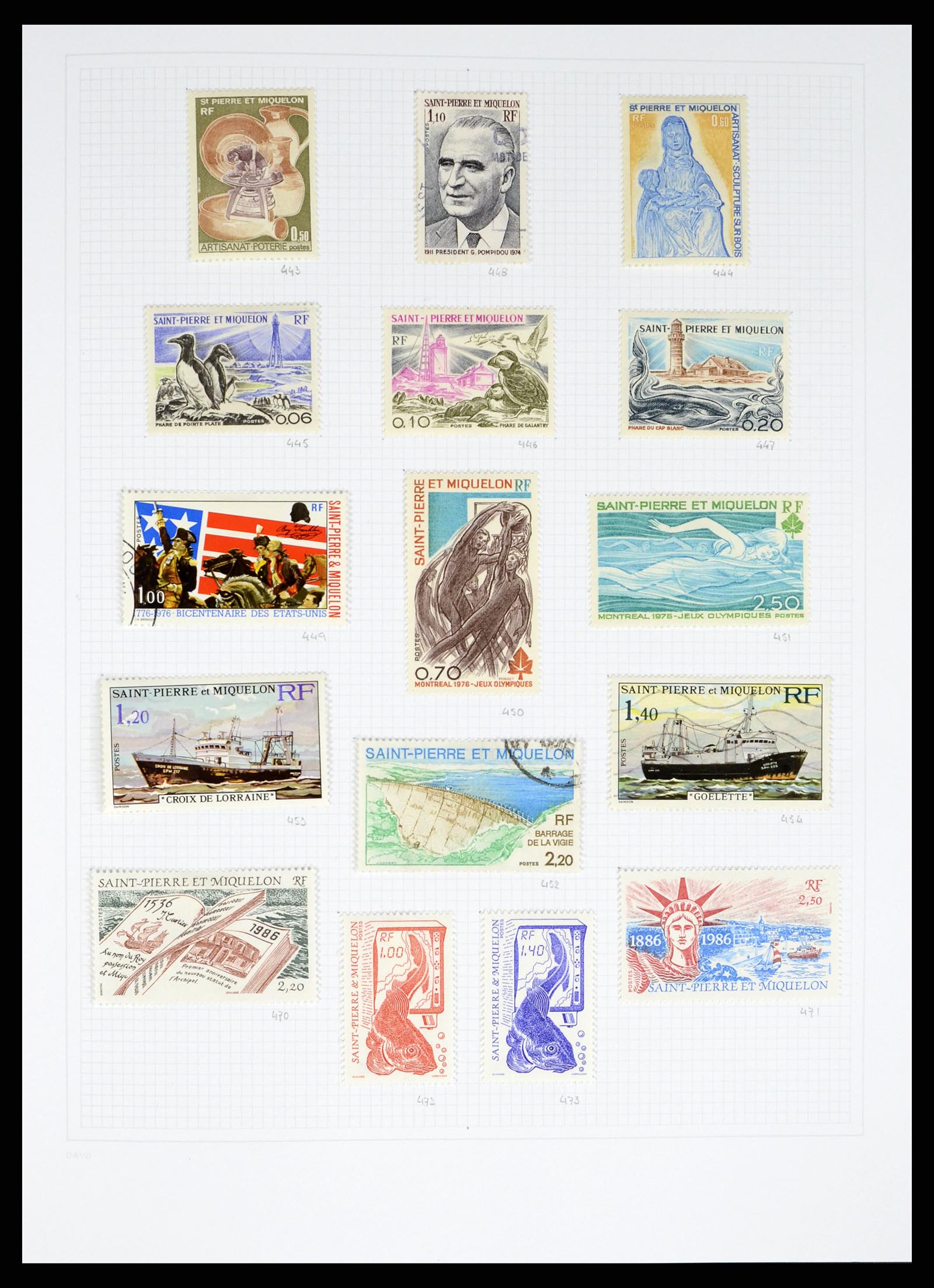 38169 0020 - Postzegelverzameling 38169 St. Pierre et Miquelon 1885-2013.