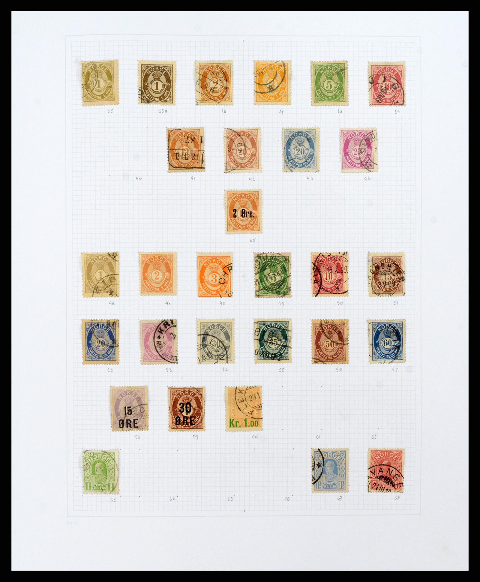 38171 0002 - Postzegelverzameling 38171 Noorwegen 1856-2015.