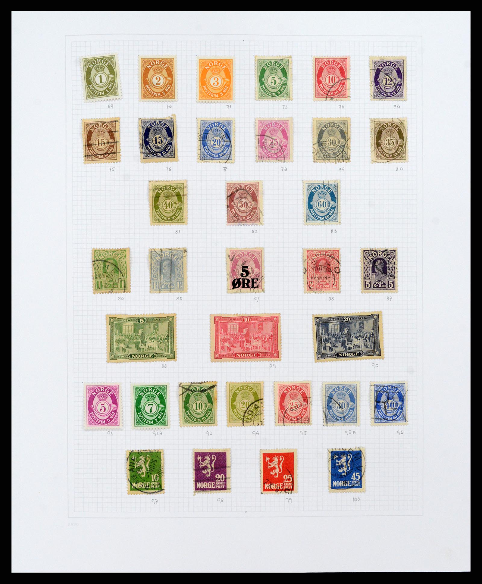 38171 0003 - Postzegelverzameling 38171 Noorwegen 1856-2015.