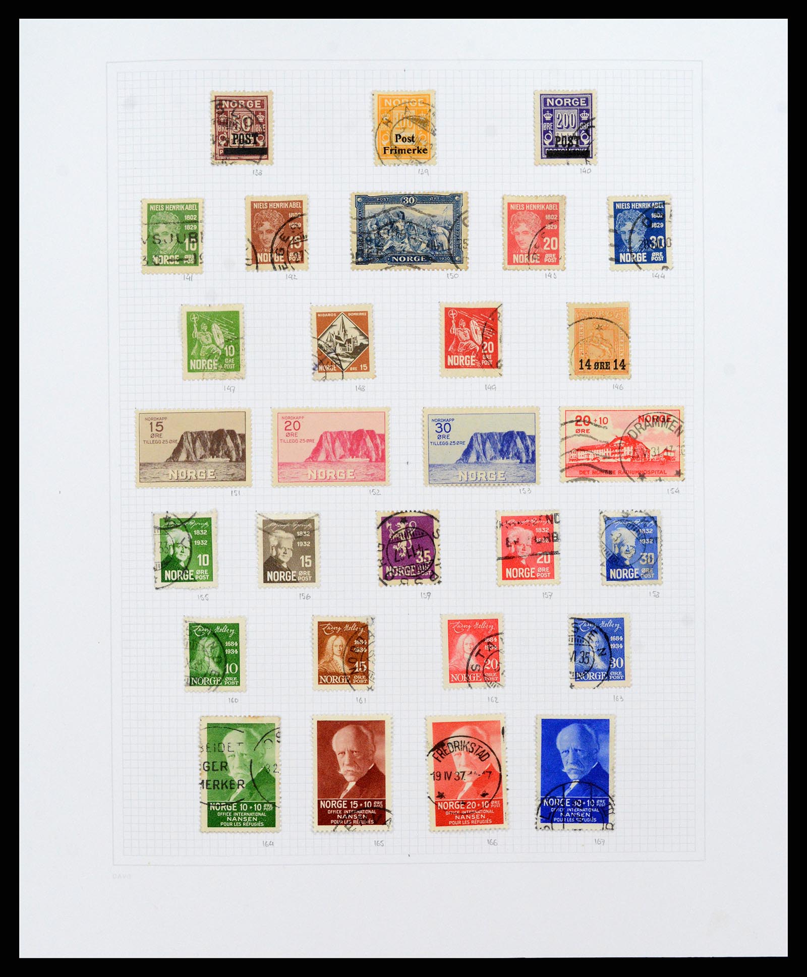 38171 0005 - Postzegelverzameling 38171 Noorwegen 1856-2015.