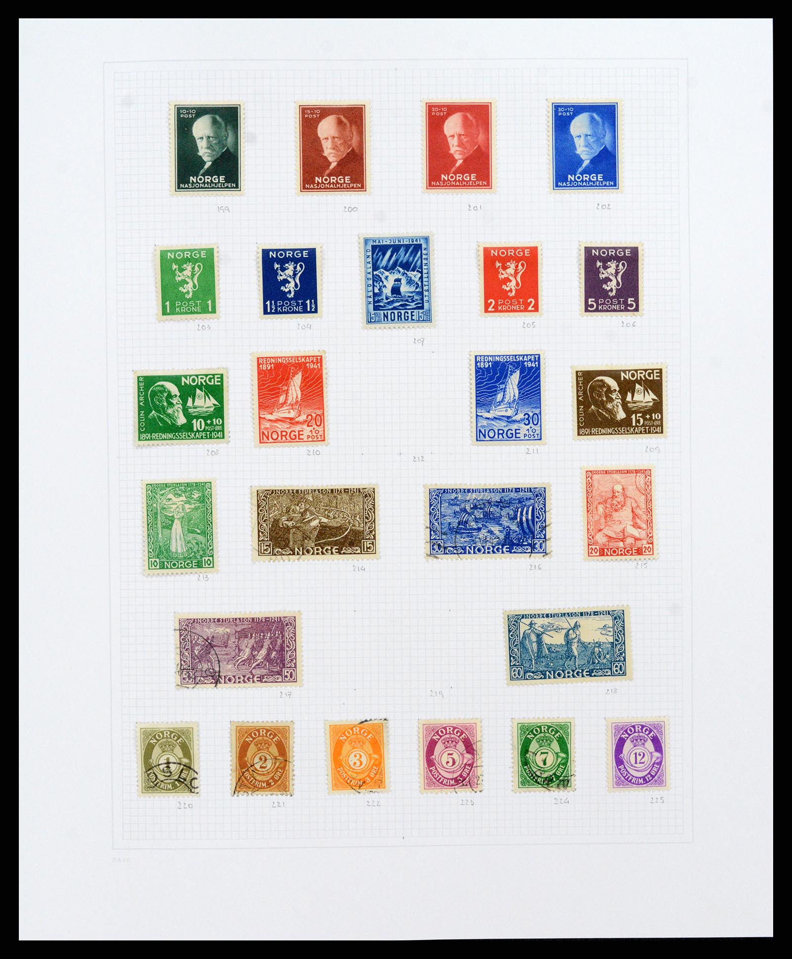 38171 0007 - Postzegelverzameling 38171 Noorwegen 1856-2015.