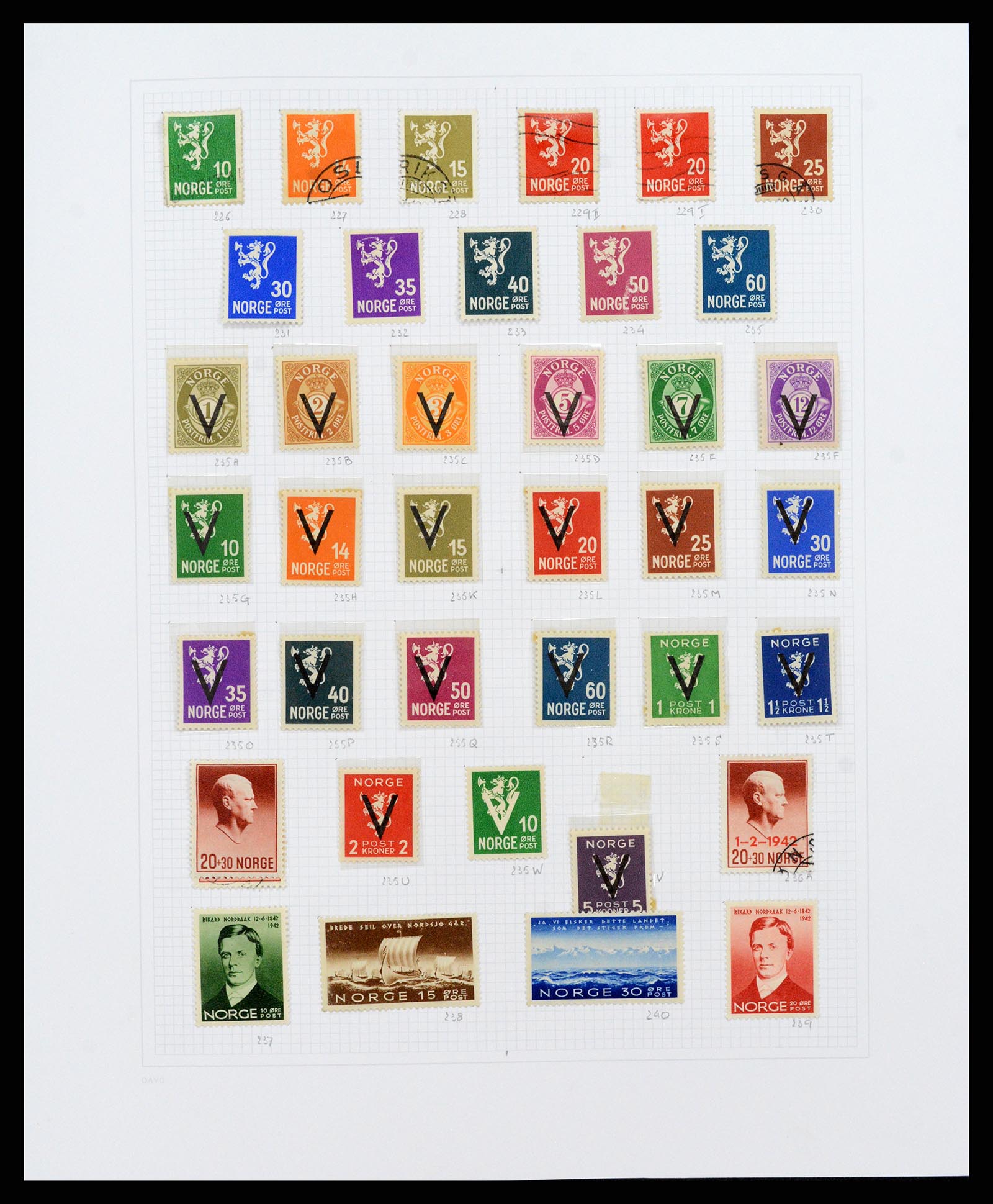 38171 0008 - Postzegelverzameling 38171 Noorwegen 1856-2015.