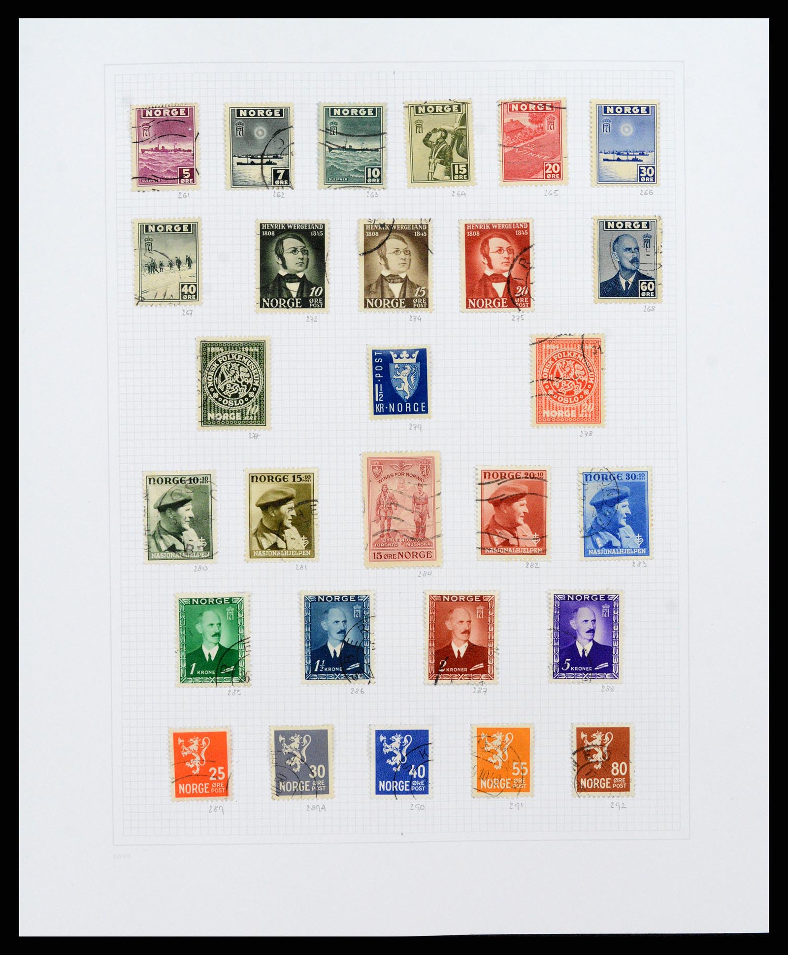 38171 0010 - Postzegelverzameling 38171 Noorwegen 1856-2015.