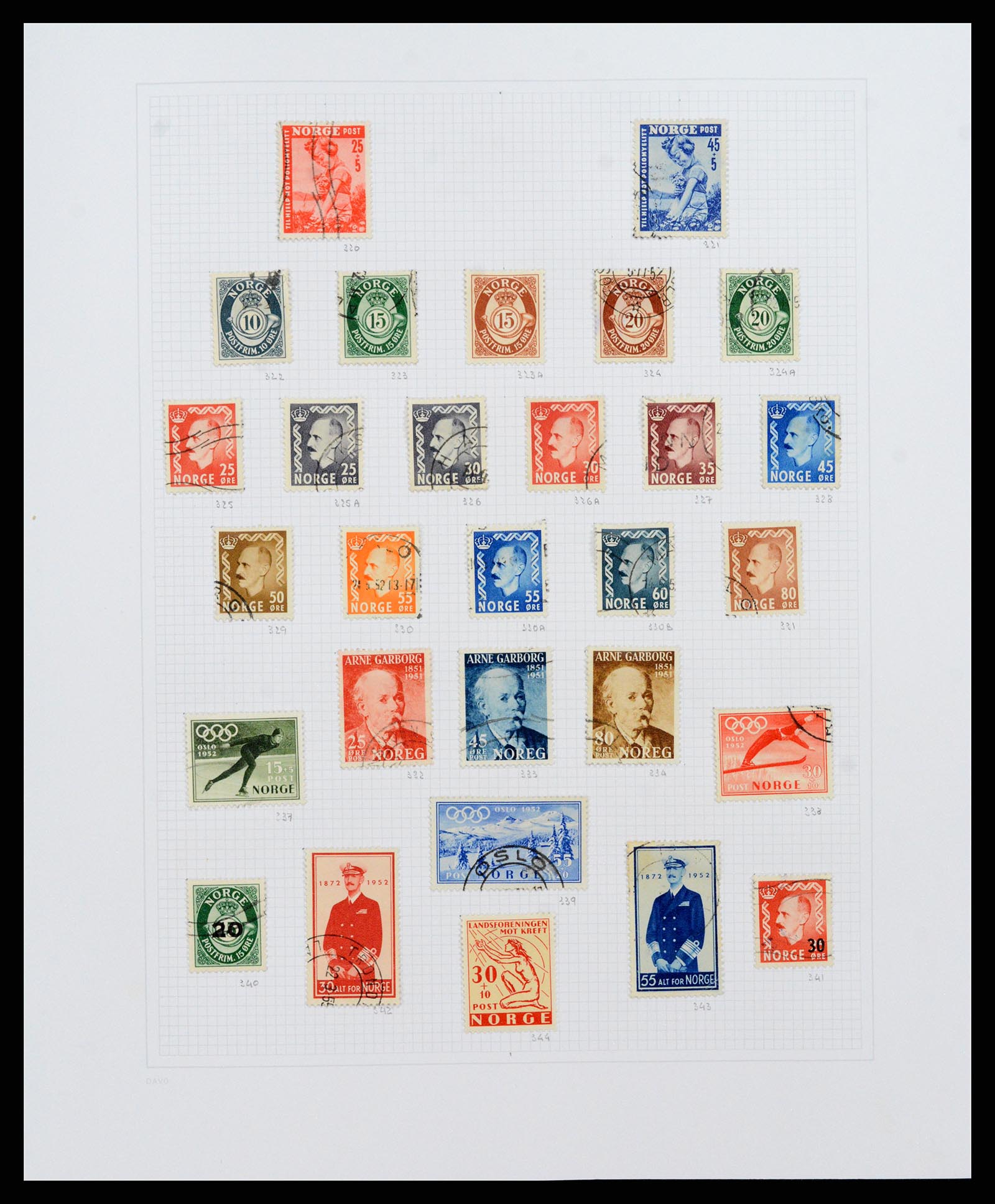 38171 0012 - Postzegelverzameling 38171 Noorwegen 1856-2015.
