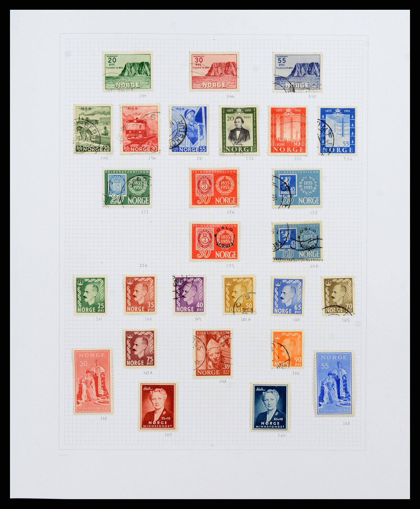 38171 0013 - Postzegelverzameling 38171 Noorwegen 1856-2015.