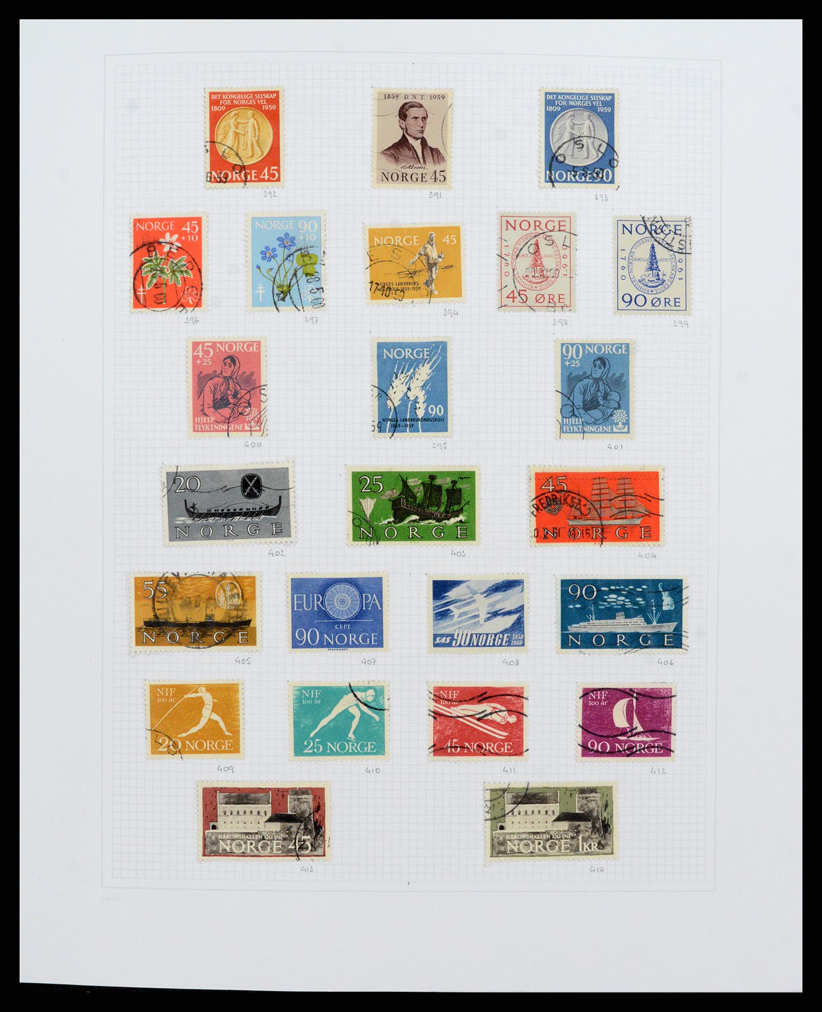 38171 0015 - Postzegelverzameling 38171 Noorwegen 1856-2015.