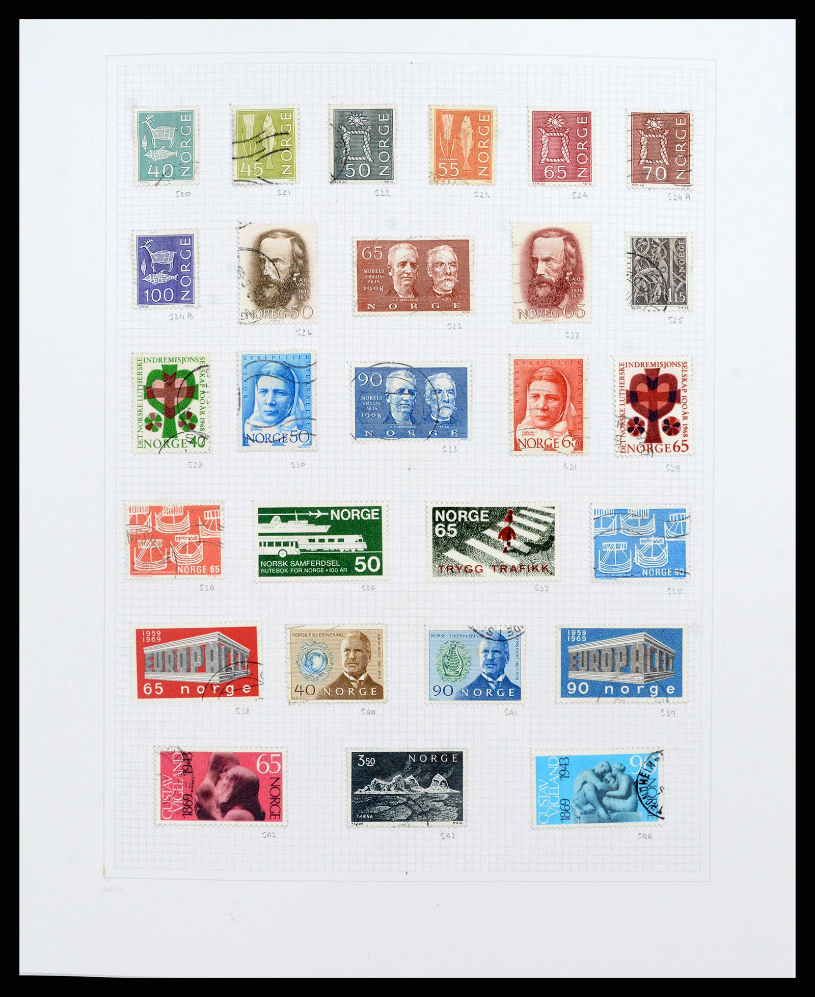 38171 0020 - Postzegelverzameling 38171 Noorwegen 1856-2015.