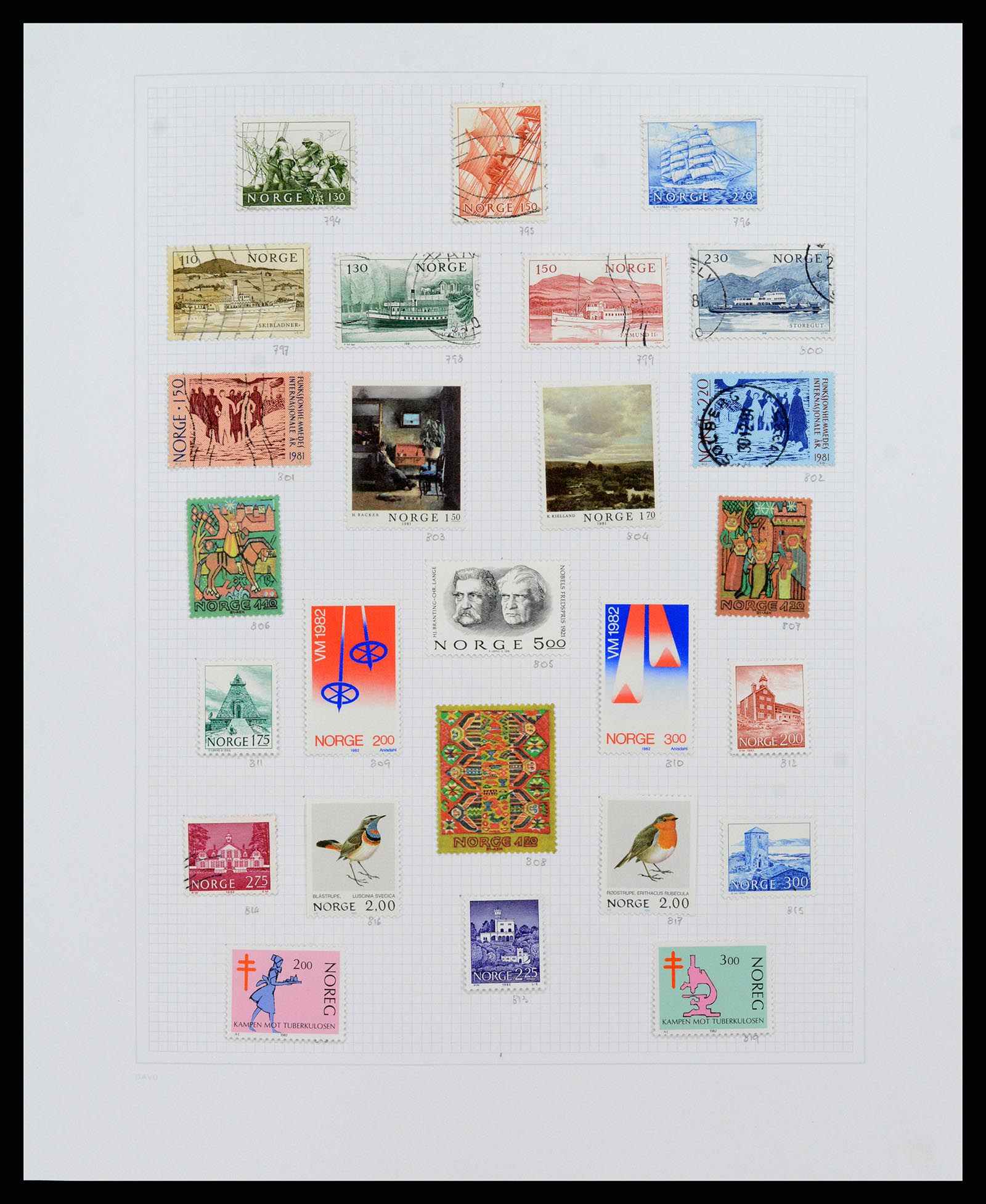 38171 0031 - Stamp collection 38171 Norway 1856-2015.