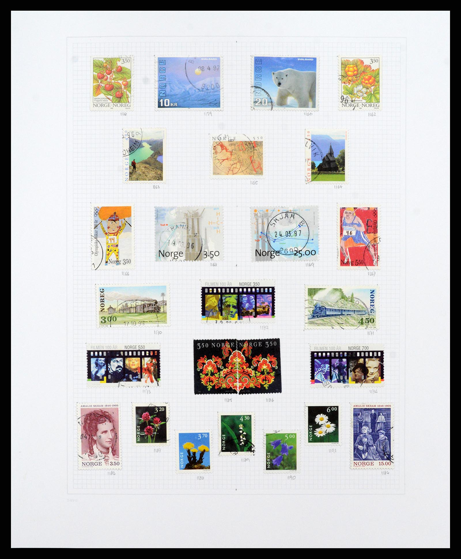38171 0046 - Stamp collection 38171 Norway 1856-2015.