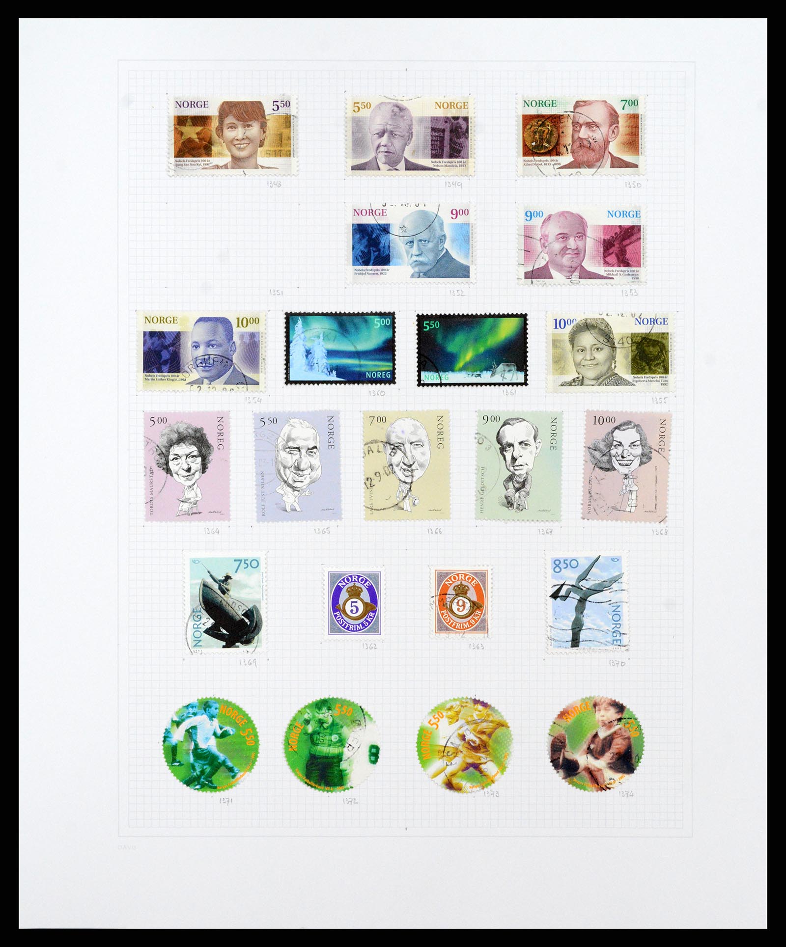 38171 0054 - Stamp collection 38171 Norway 1856-2015.