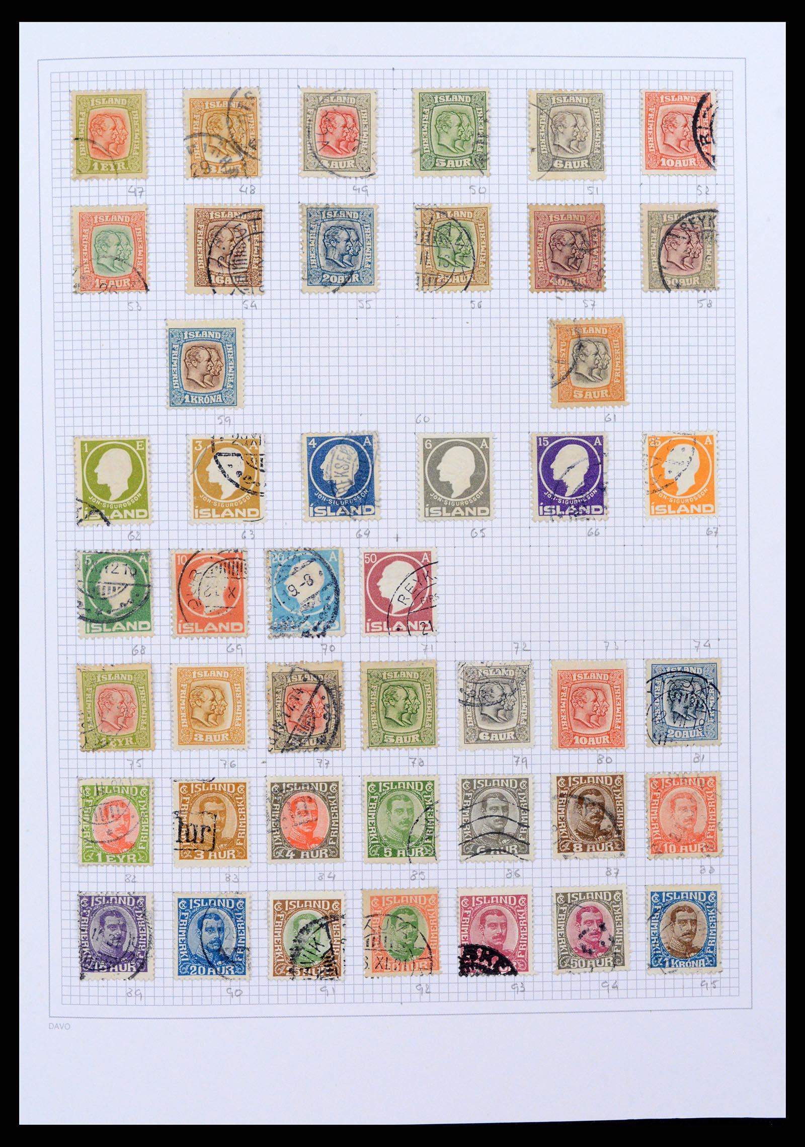 38172 0002 - Postzegelverzameling 38172 IJsland 1876-2013.