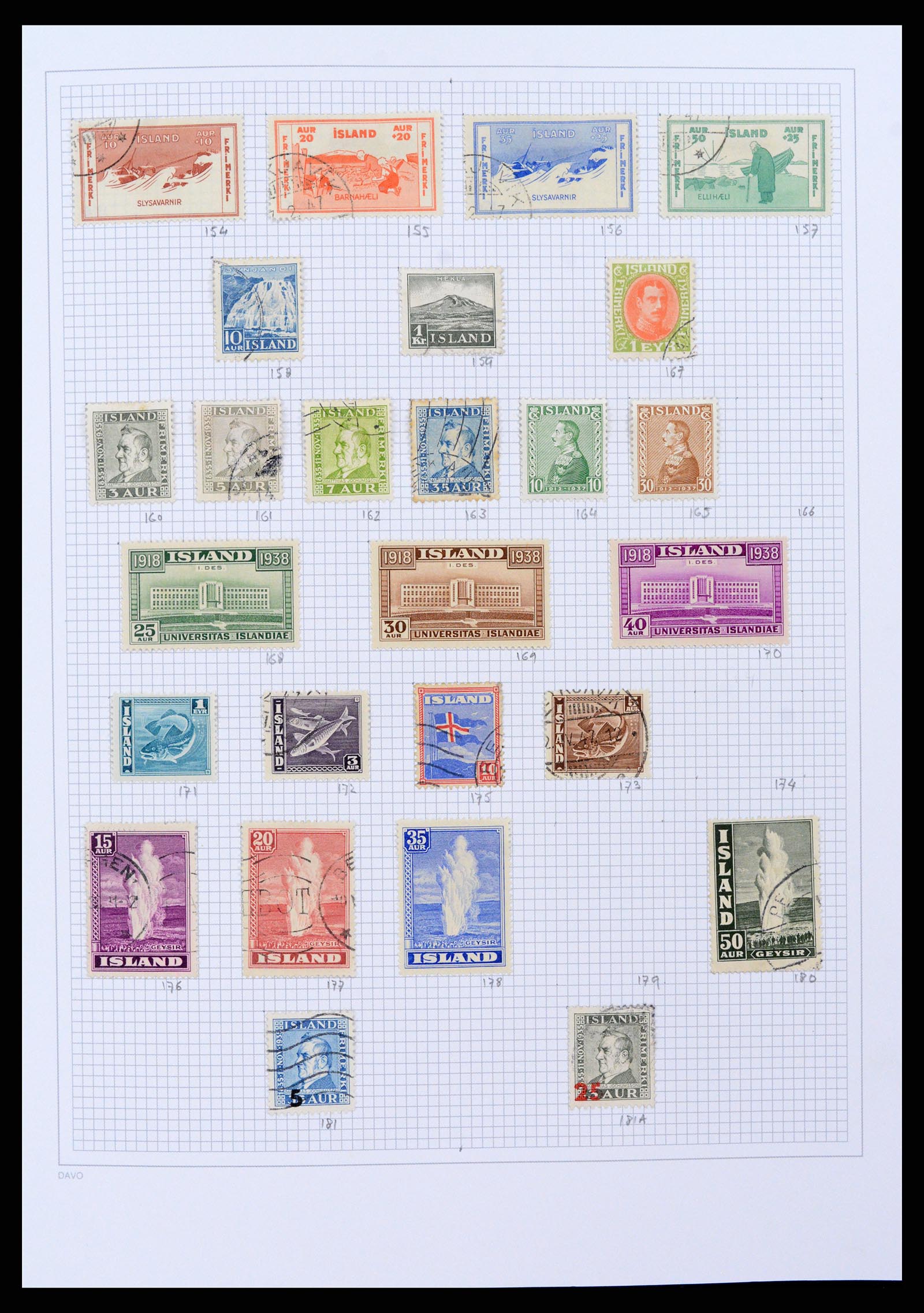 38172 0005 - Postzegelverzameling 38172 IJsland 1876-2013.