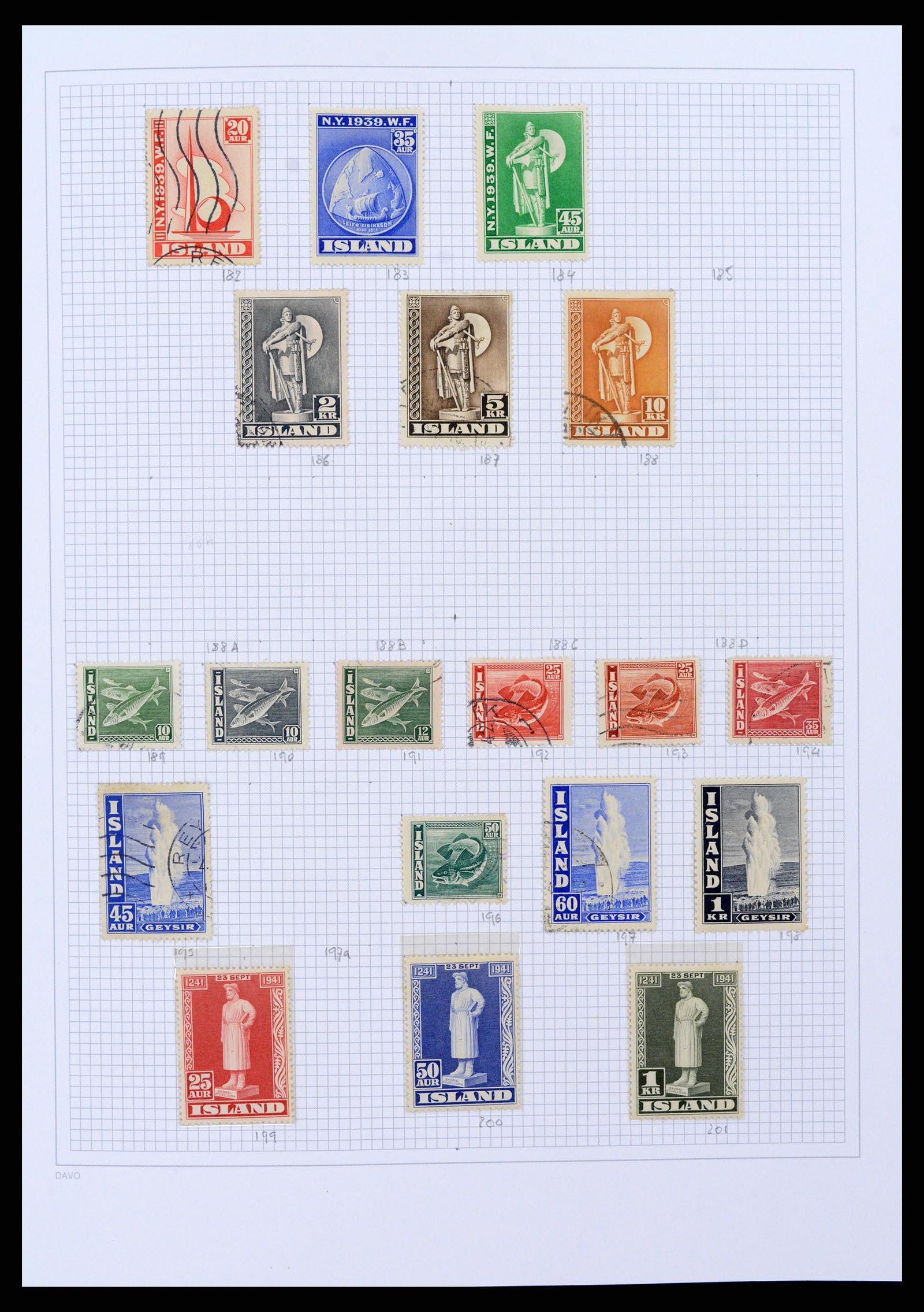 38172 0006 - Postzegelverzameling 38172 IJsland 1876-2013.