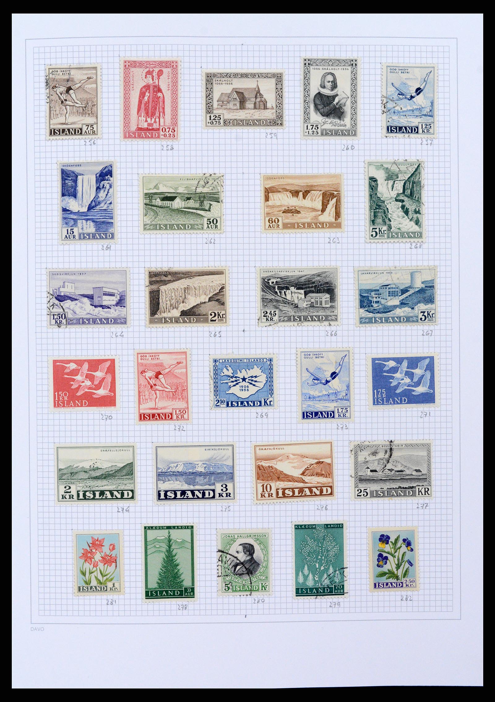 38172 0009 - Postzegelverzameling 38172 IJsland 1876-2013.