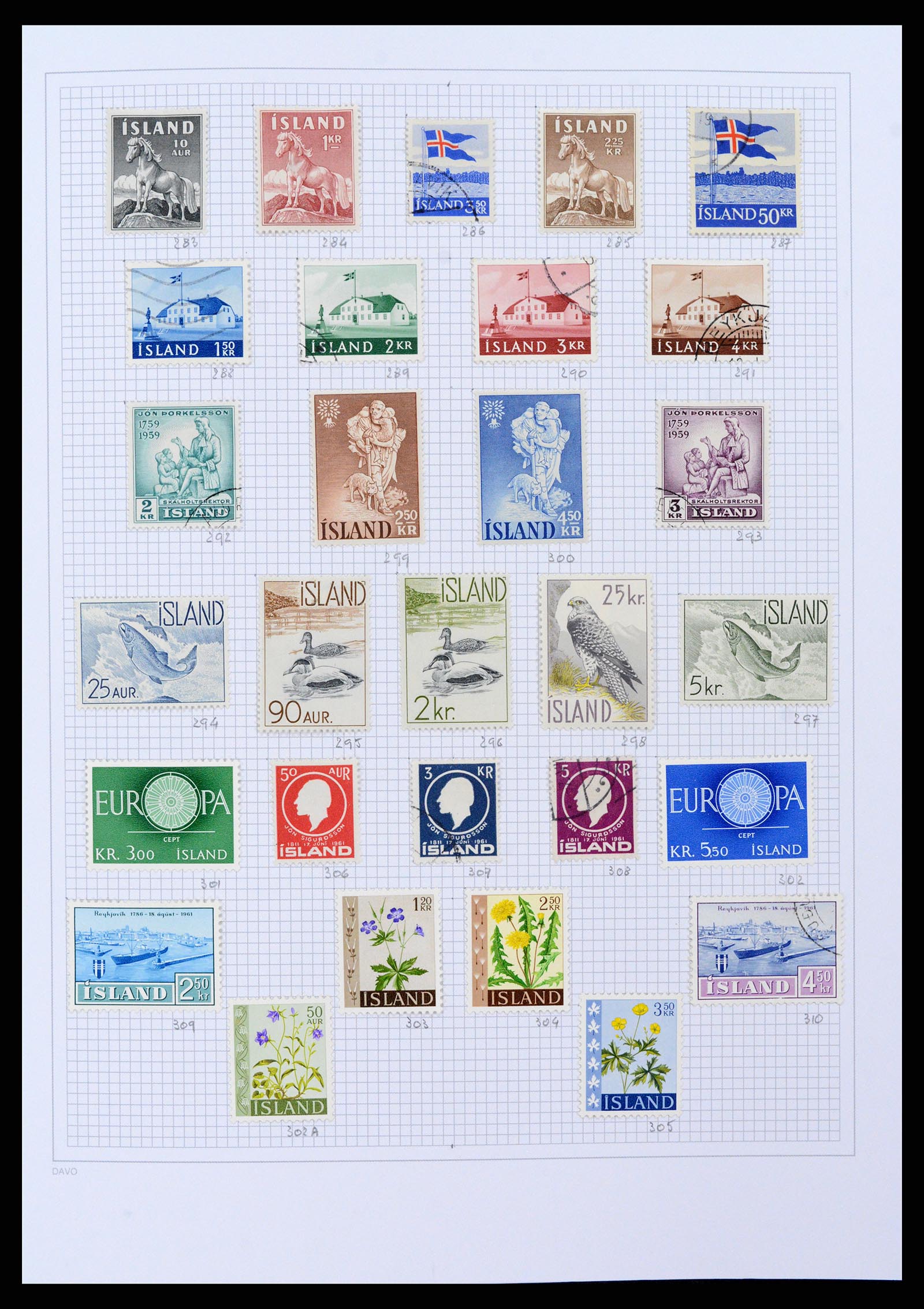 38172 0010 - Stamp collection 38172 Iceland 1876-2013.