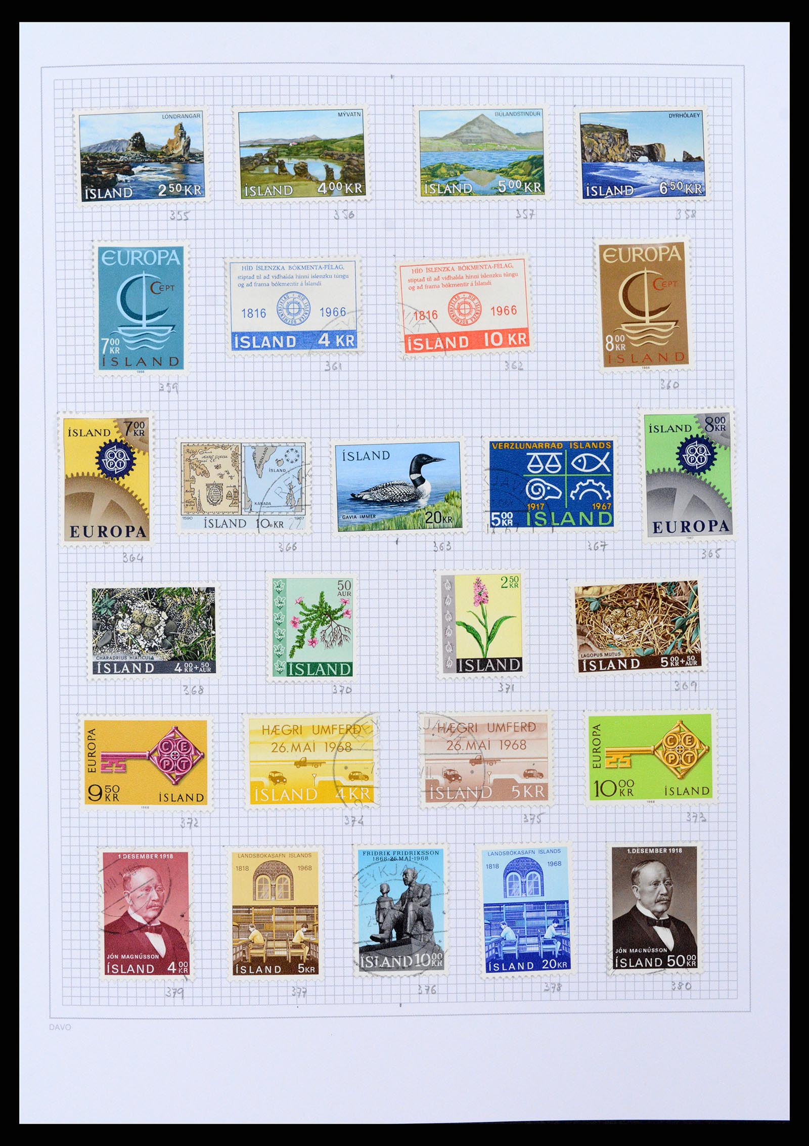 38172 0013 - Postzegelverzameling 38172 IJsland 1876-2013.