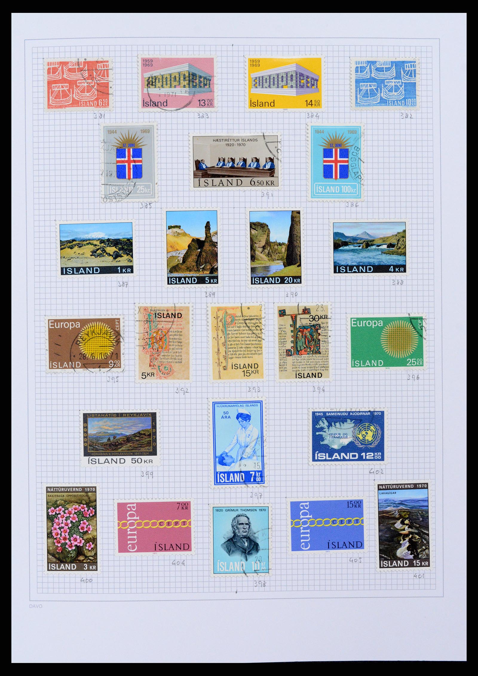 38172 0014 - Postzegelverzameling 38172 IJsland 1876-2013.