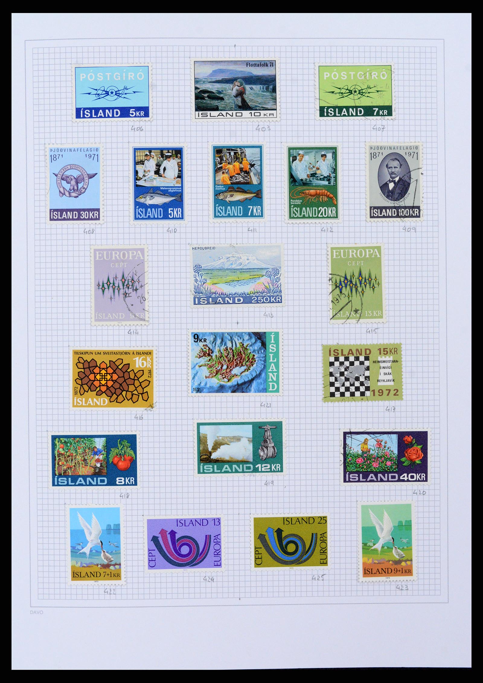 38172 0015 - Postzegelverzameling 38172 IJsland 1876-2013.