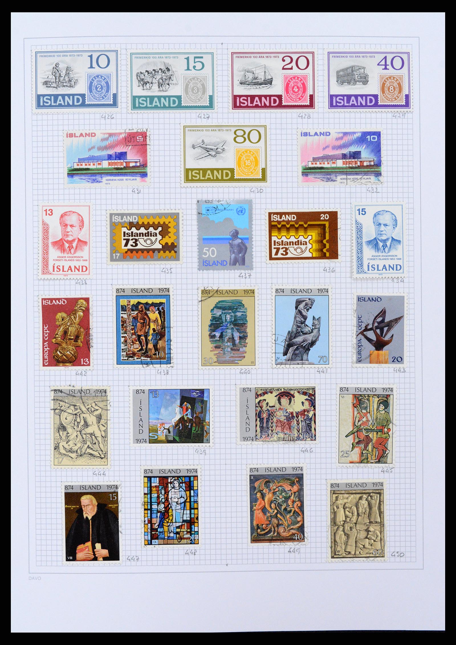 38172 0016 - Postzegelverzameling 38172 IJsland 1876-2013.