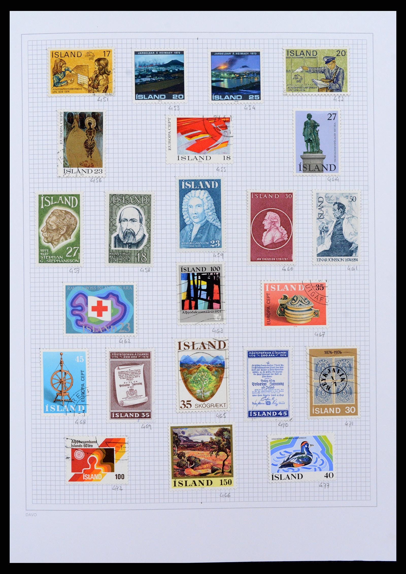 38172 0017 - Postzegelverzameling 38172 IJsland 1876-2013.