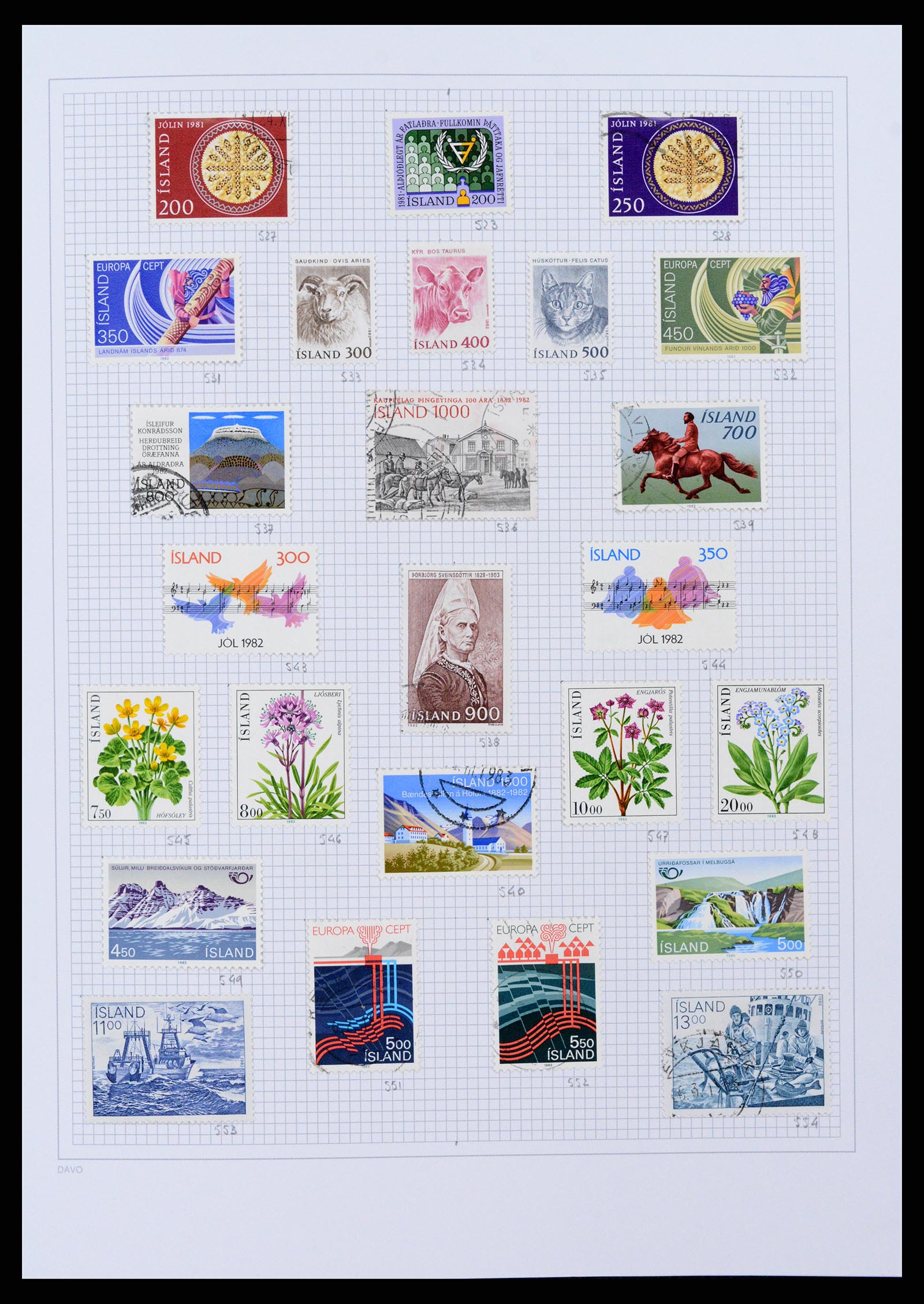 38172 0020 - Postzegelverzameling 38172 IJsland 1876-2013.