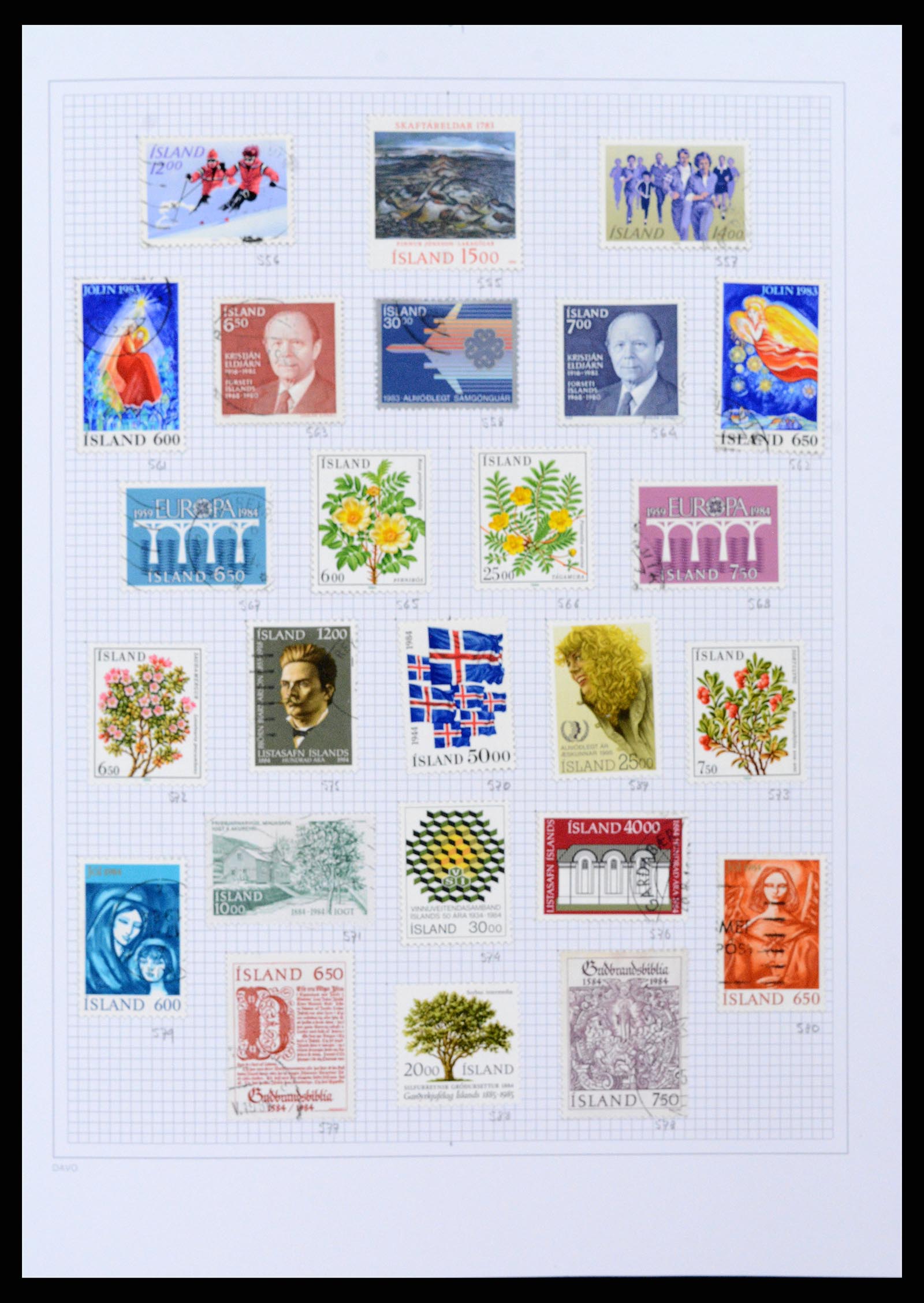 38172 0021 - Postzegelverzameling 38172 IJsland 1876-2013.