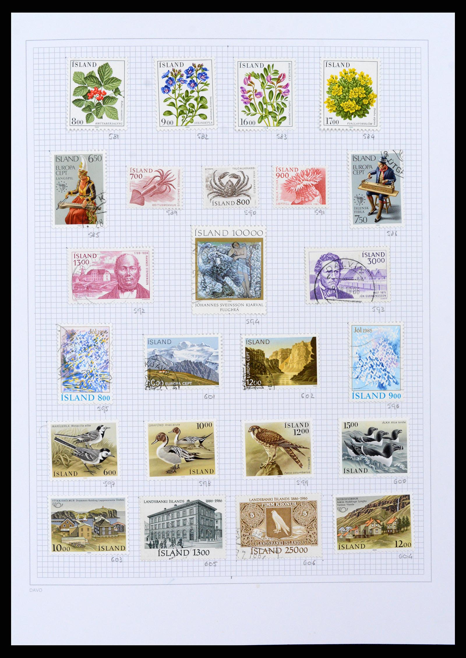 38172 0022 - Postzegelverzameling 38172 IJsland 1876-2013.