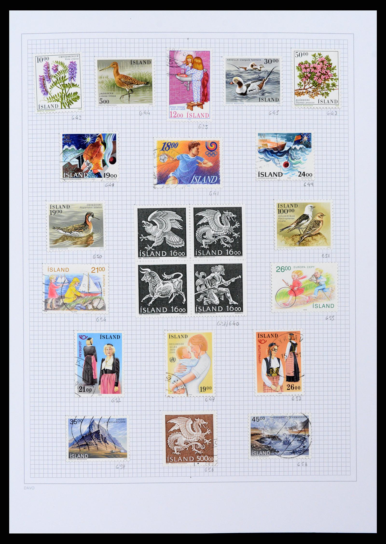 38172 0024 - Postzegelverzameling 38172 IJsland 1876-2013.