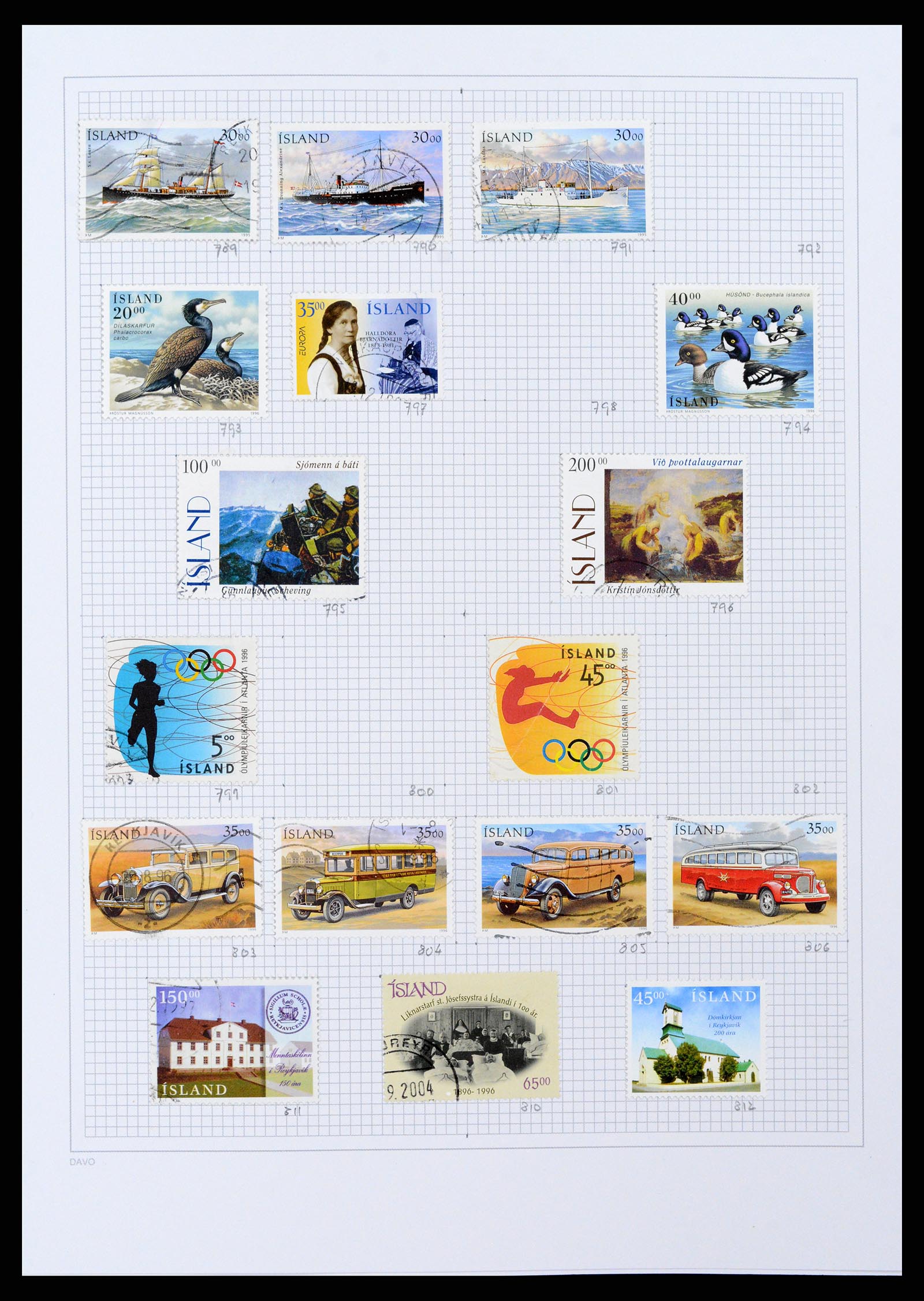38172 0030 - Postzegelverzameling 38172 IJsland 1876-2013.