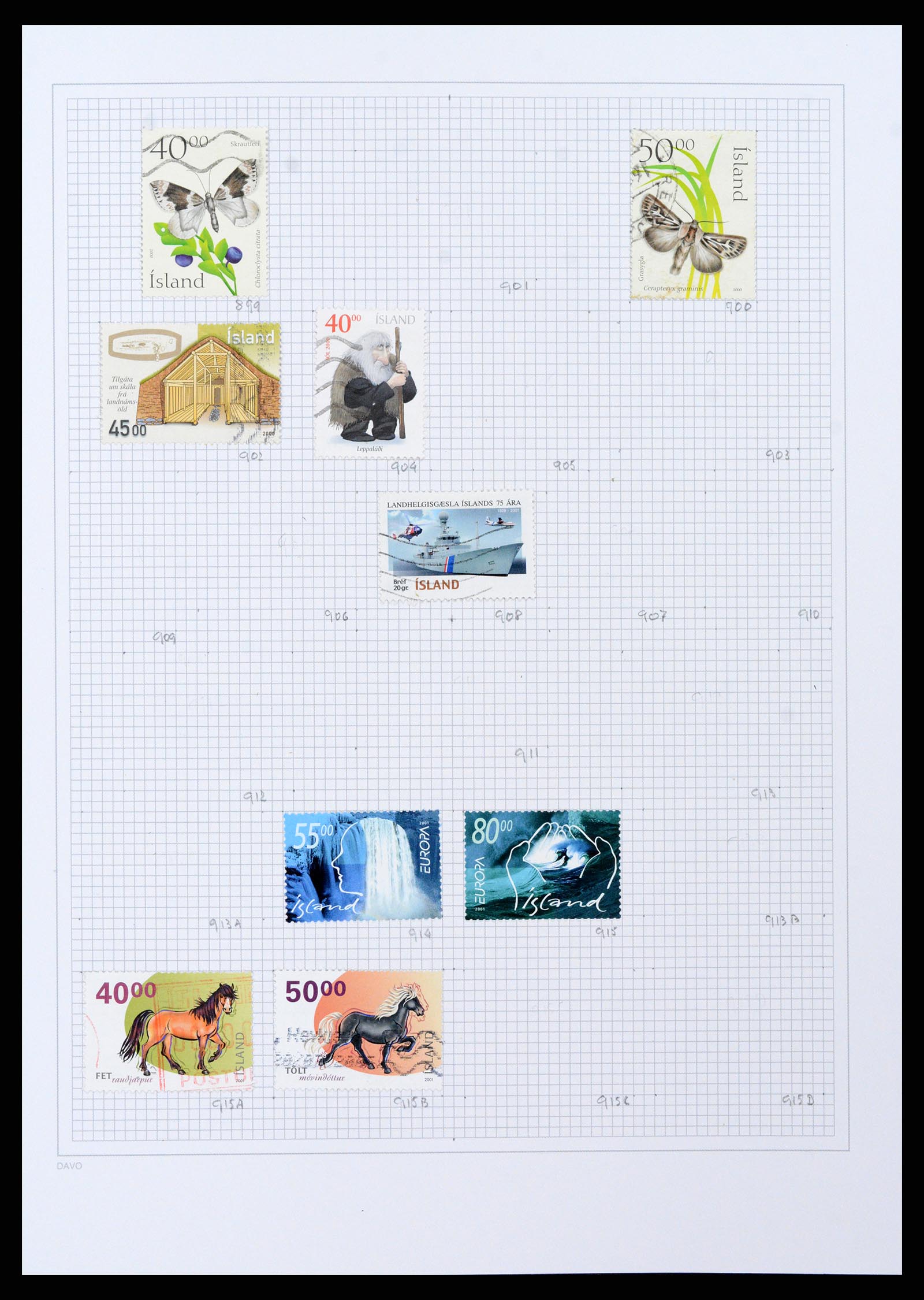 38172 0035 - Postzegelverzameling 38172 IJsland 1876-2013.