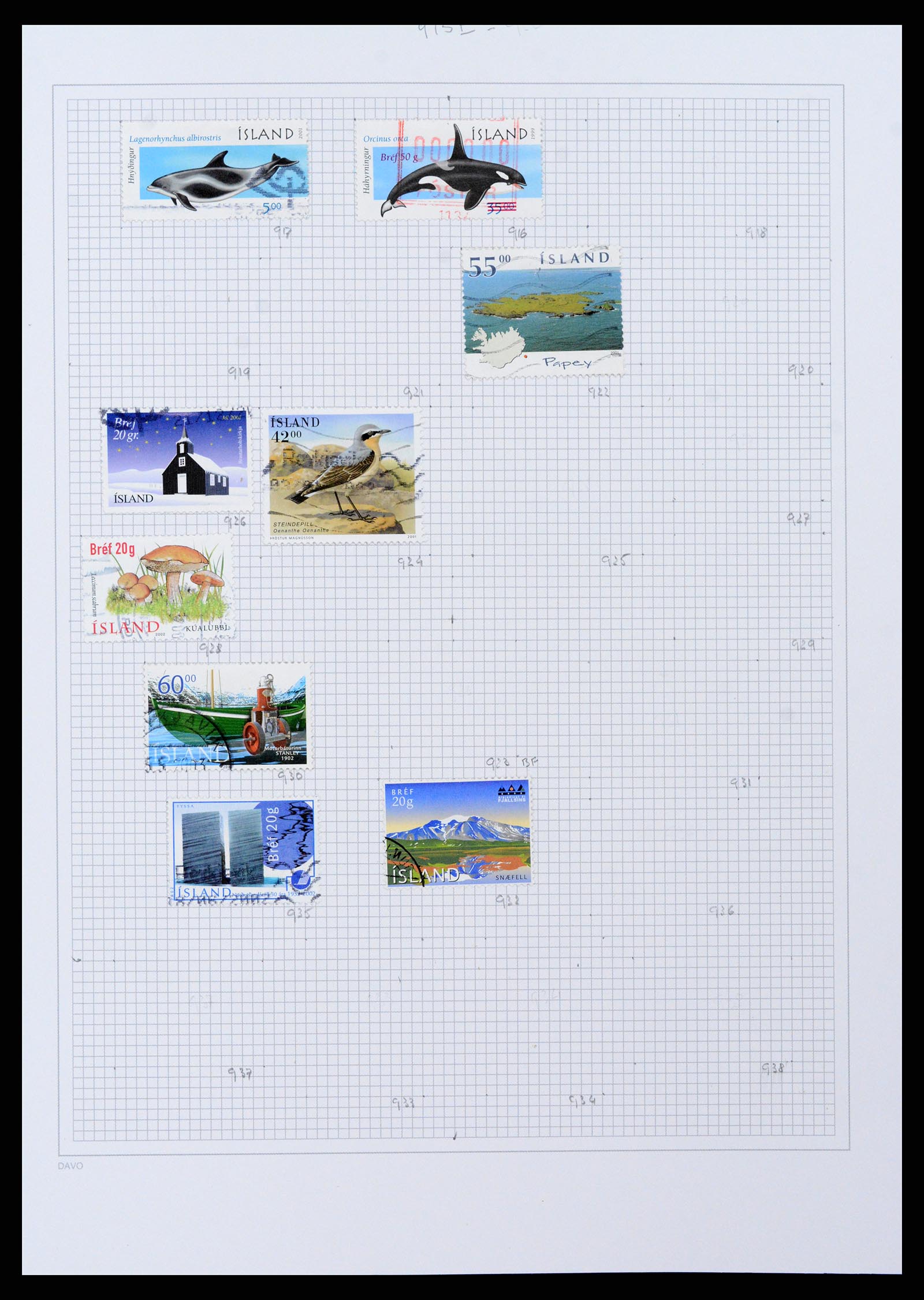 38172 0036 - Postzegelverzameling 38172 IJsland 1876-2013.