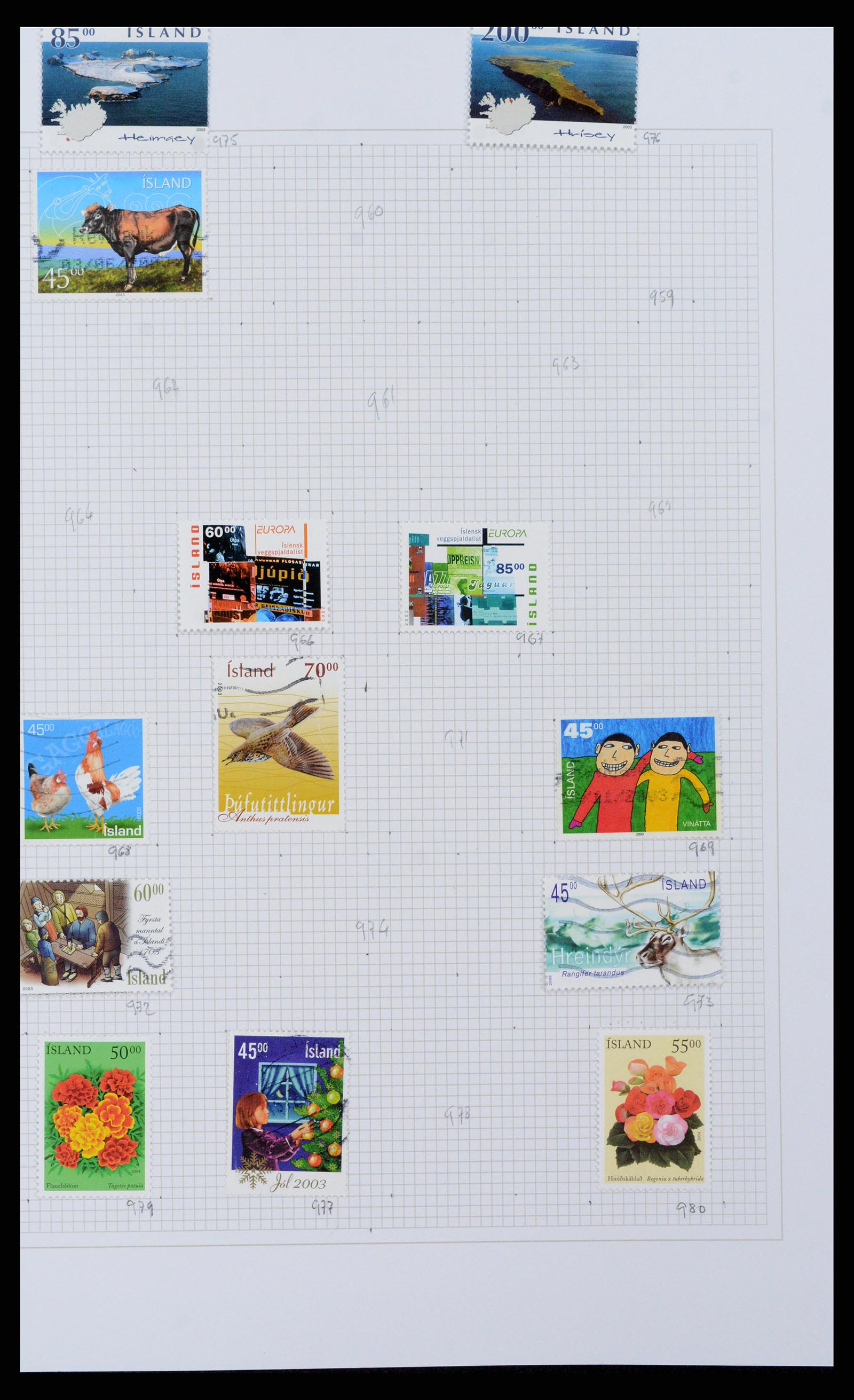 38172 0038 - Postzegelverzameling 38172 IJsland 1876-2013.
