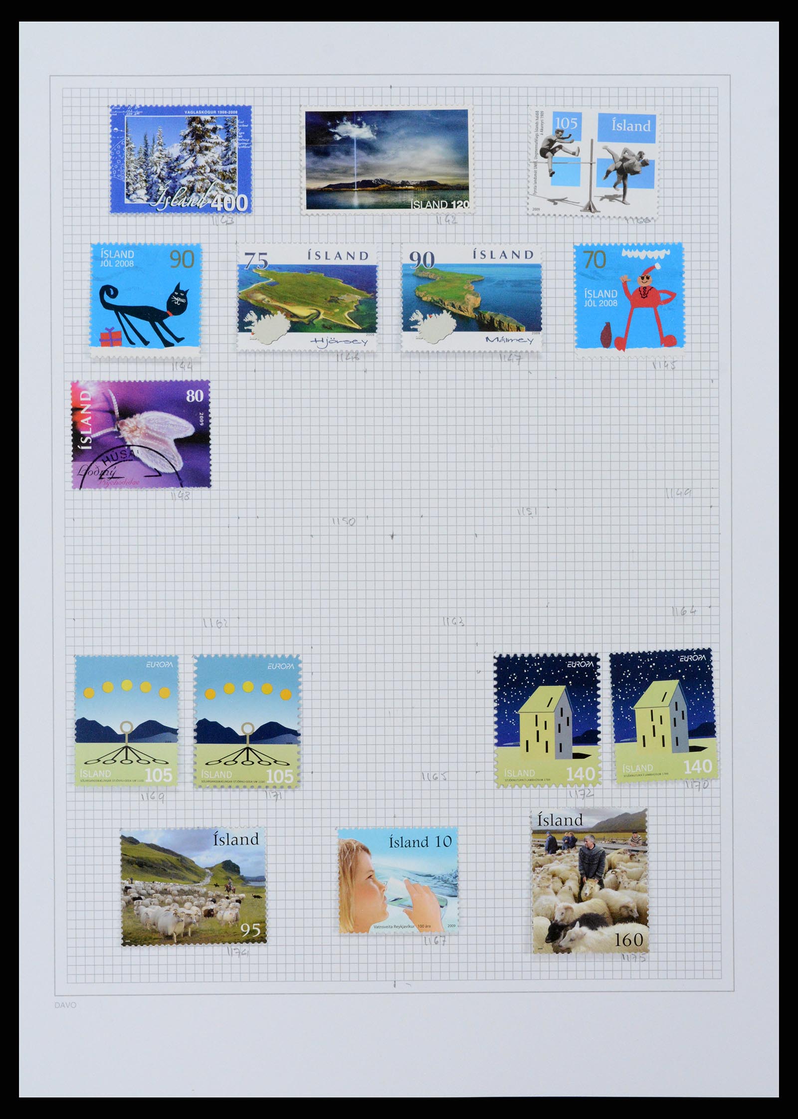 38172 0047 - Postzegelverzameling 38172 IJsland 1876-2013.