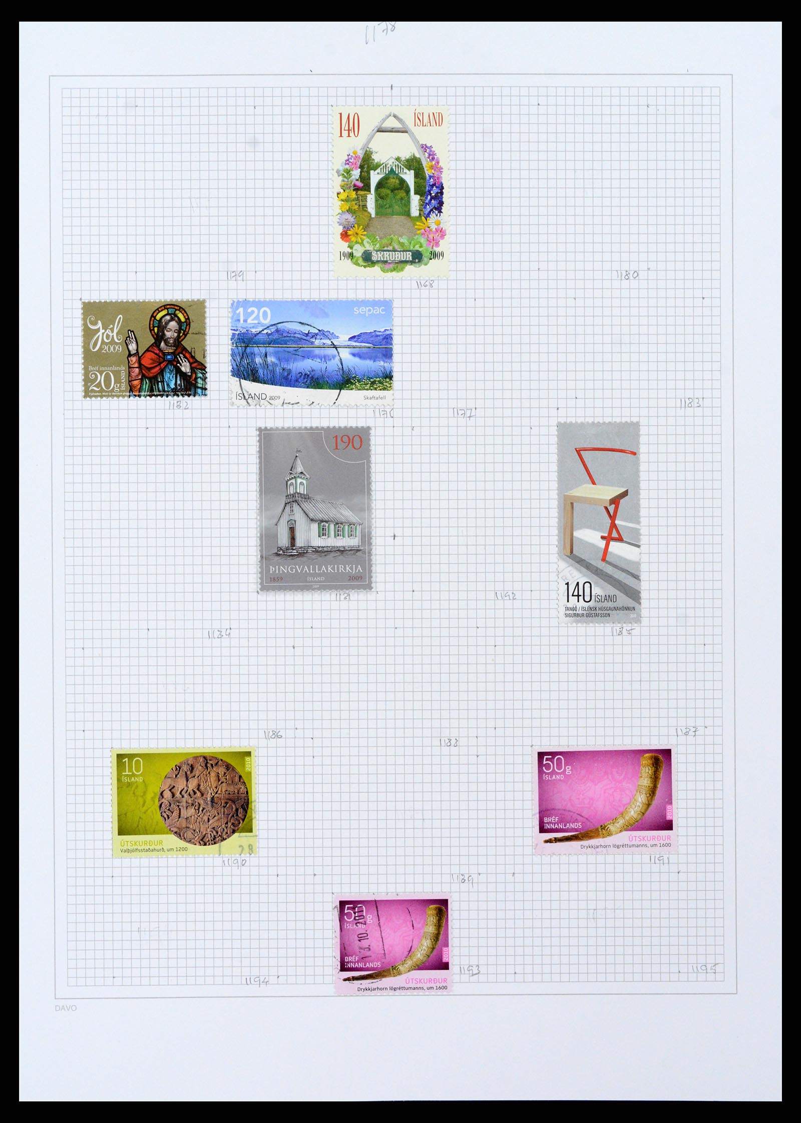 38172 0048 - Postzegelverzameling 38172 IJsland 1876-2013.