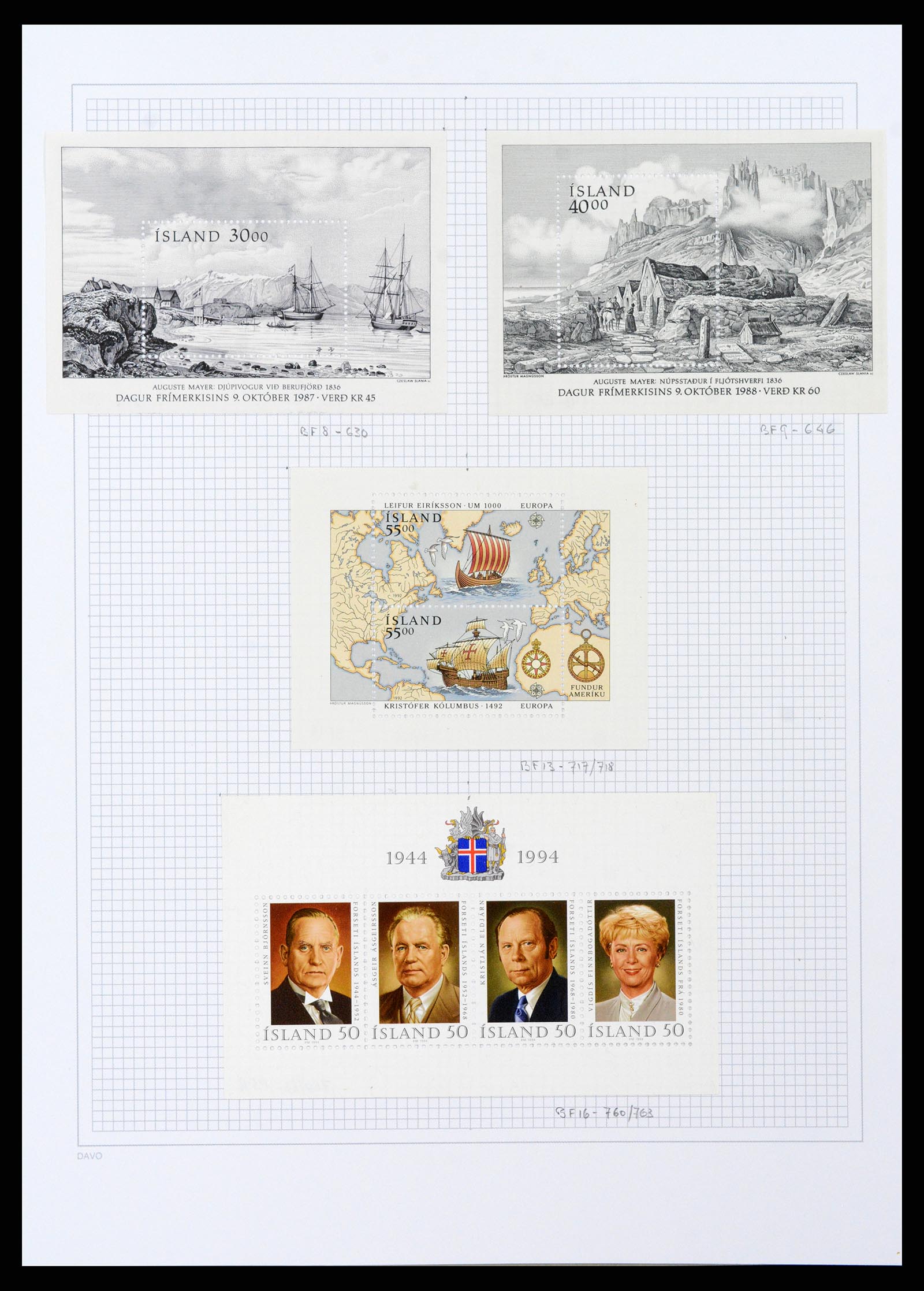38172 0052 - Stamp collection 38172 Iceland 1876-2013.