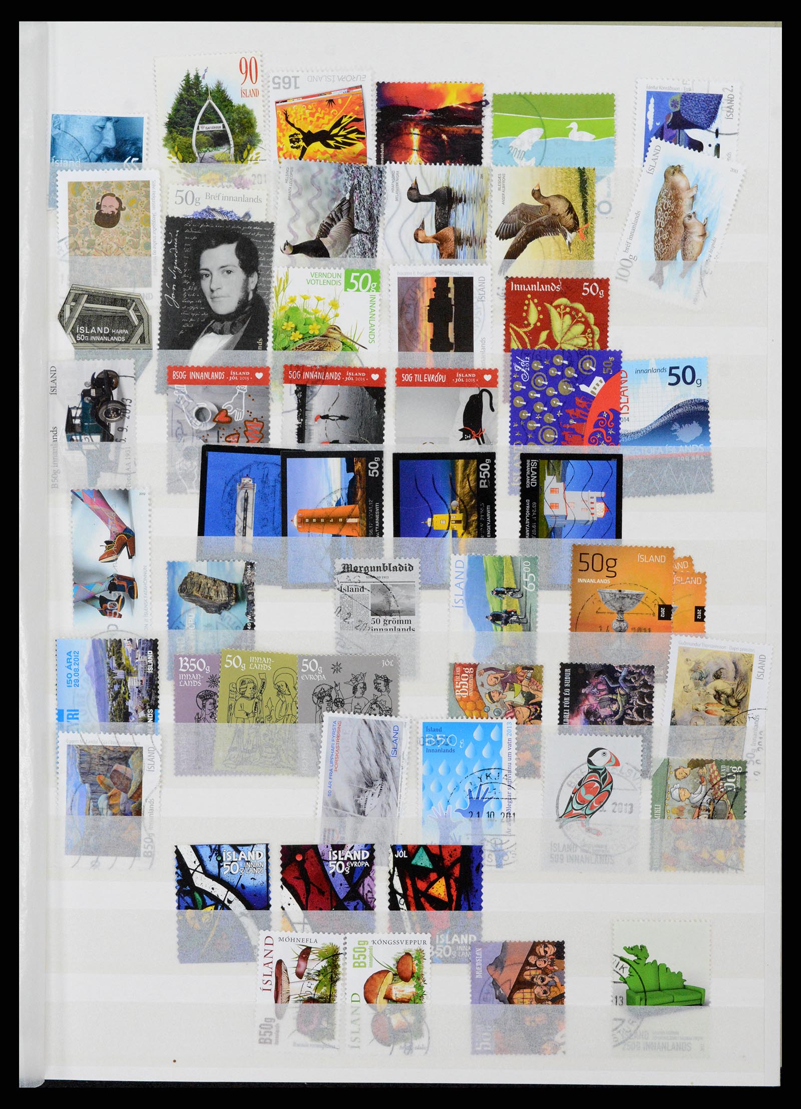 38172 0054 - Postzegelverzameling 38172 IJsland 1876-2013.