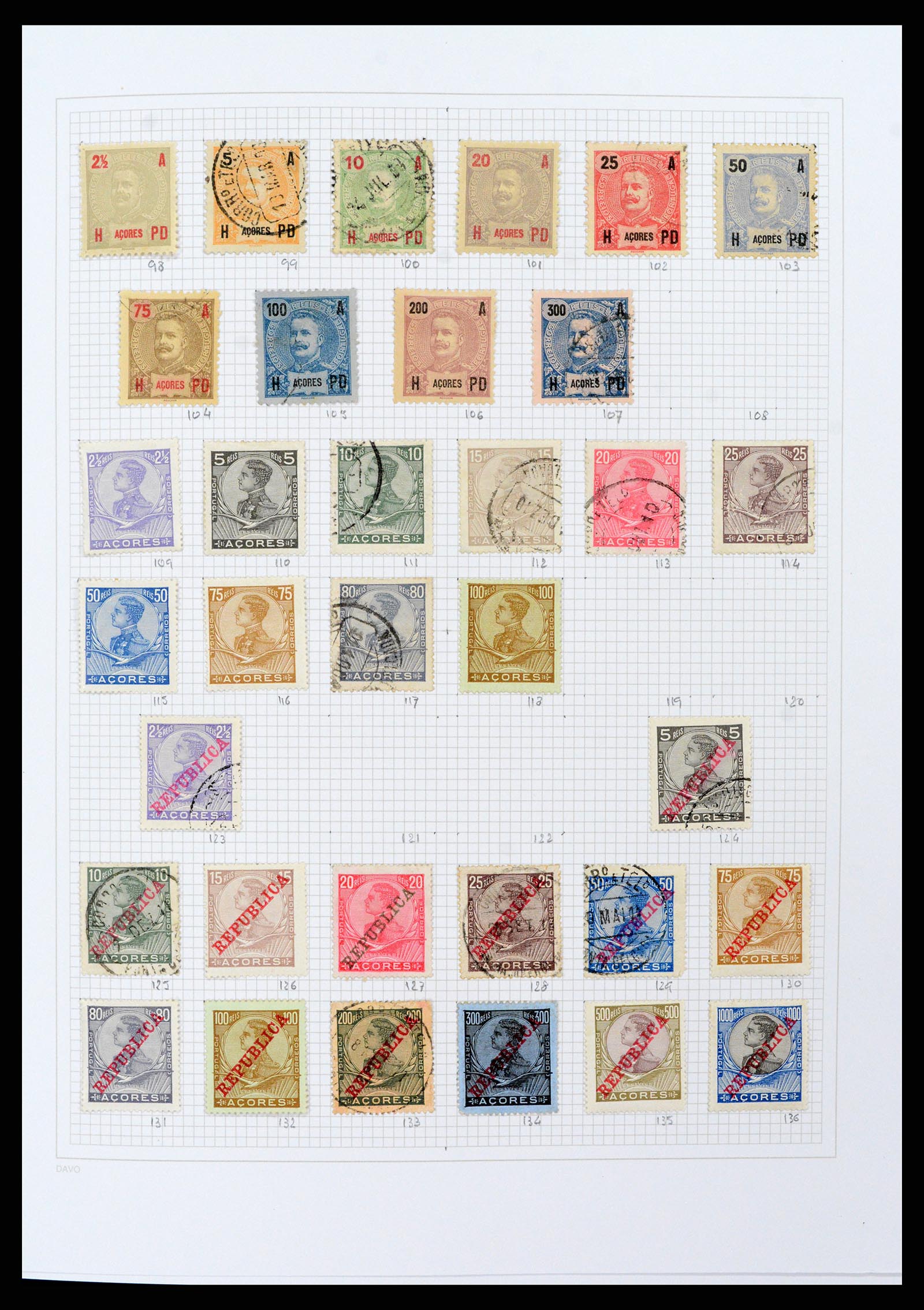 38173 0004 - Postzegelverzameling 38173 Azoren en Madeira 1870-2018.