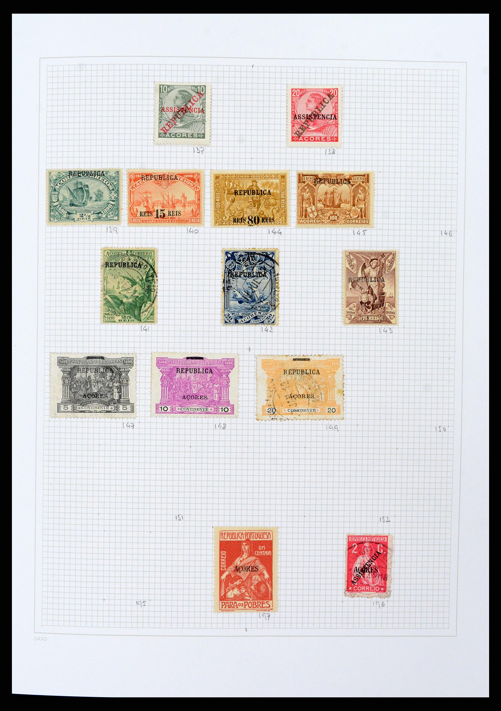 38173 0005 - Postzegelverzameling 38173 Azoren en Madeira 1870-2018.