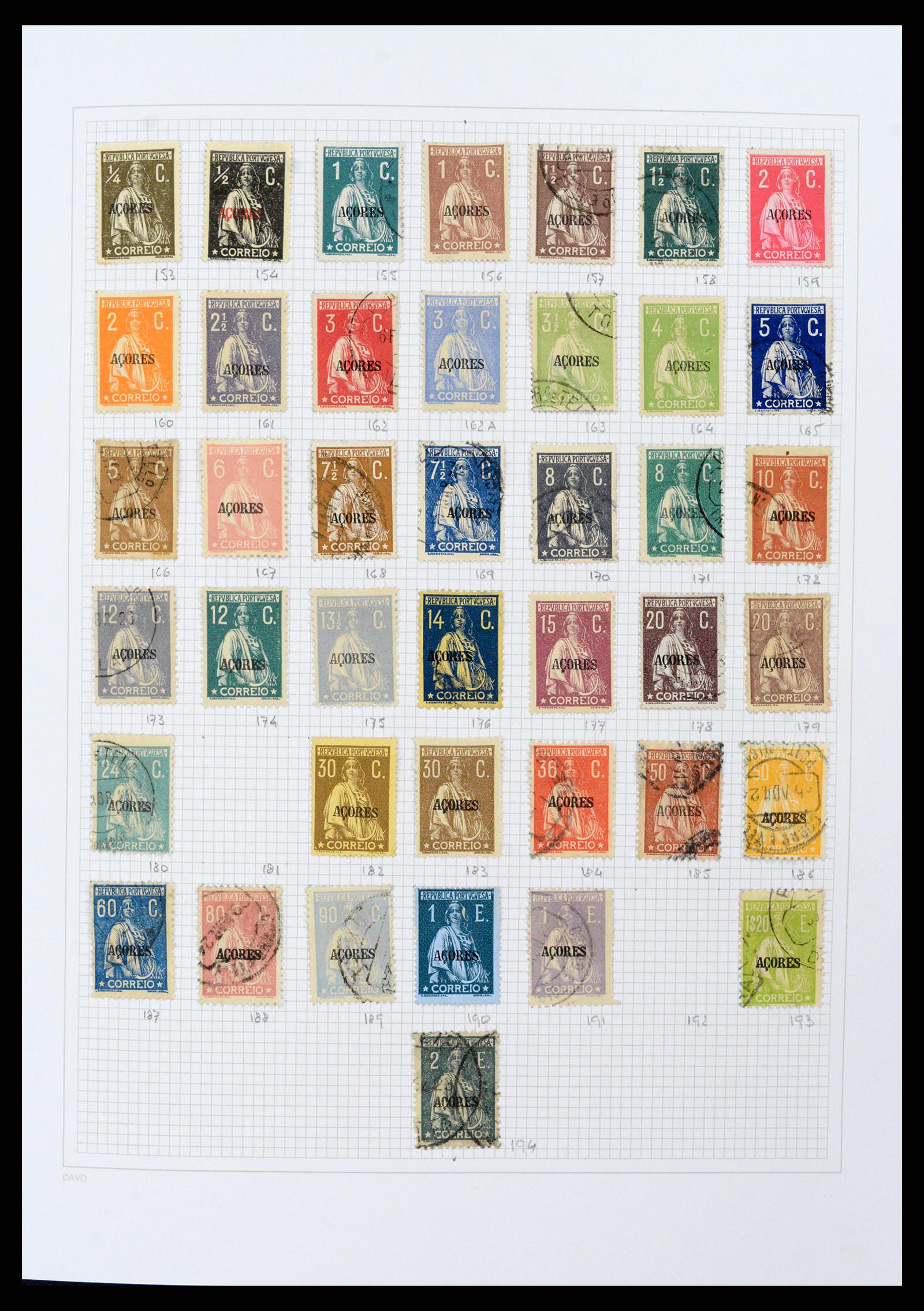 38173 0006 - Postzegelverzameling 38173 Azoren en Madeira 1870-2018.