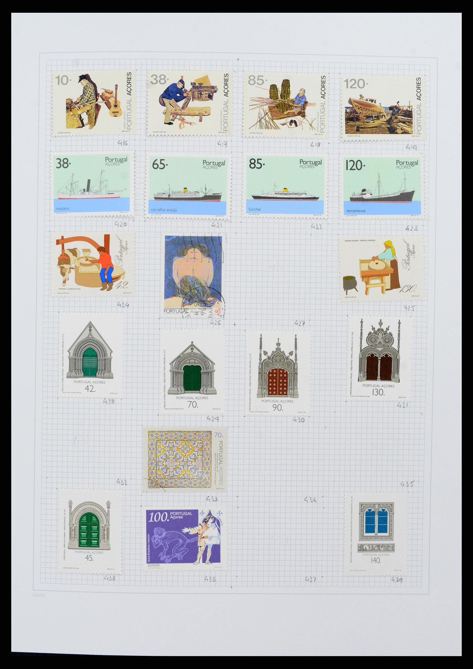 38173 0016 - Stamp collection 38173 Azores and Madeira 1870-2018.