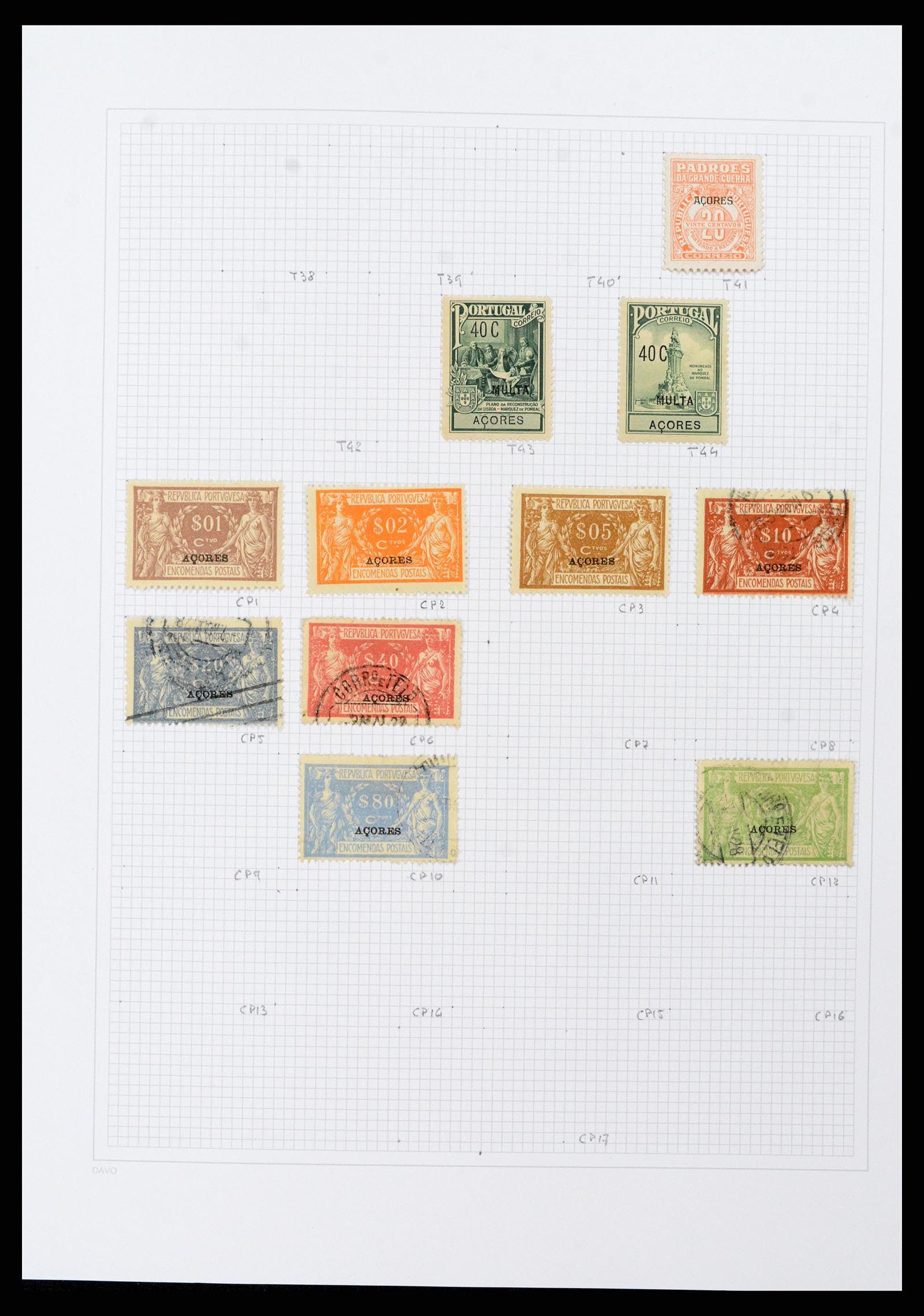 38173 0046 - Stamp collection 38173 Azores and Madeira 1870-2018.