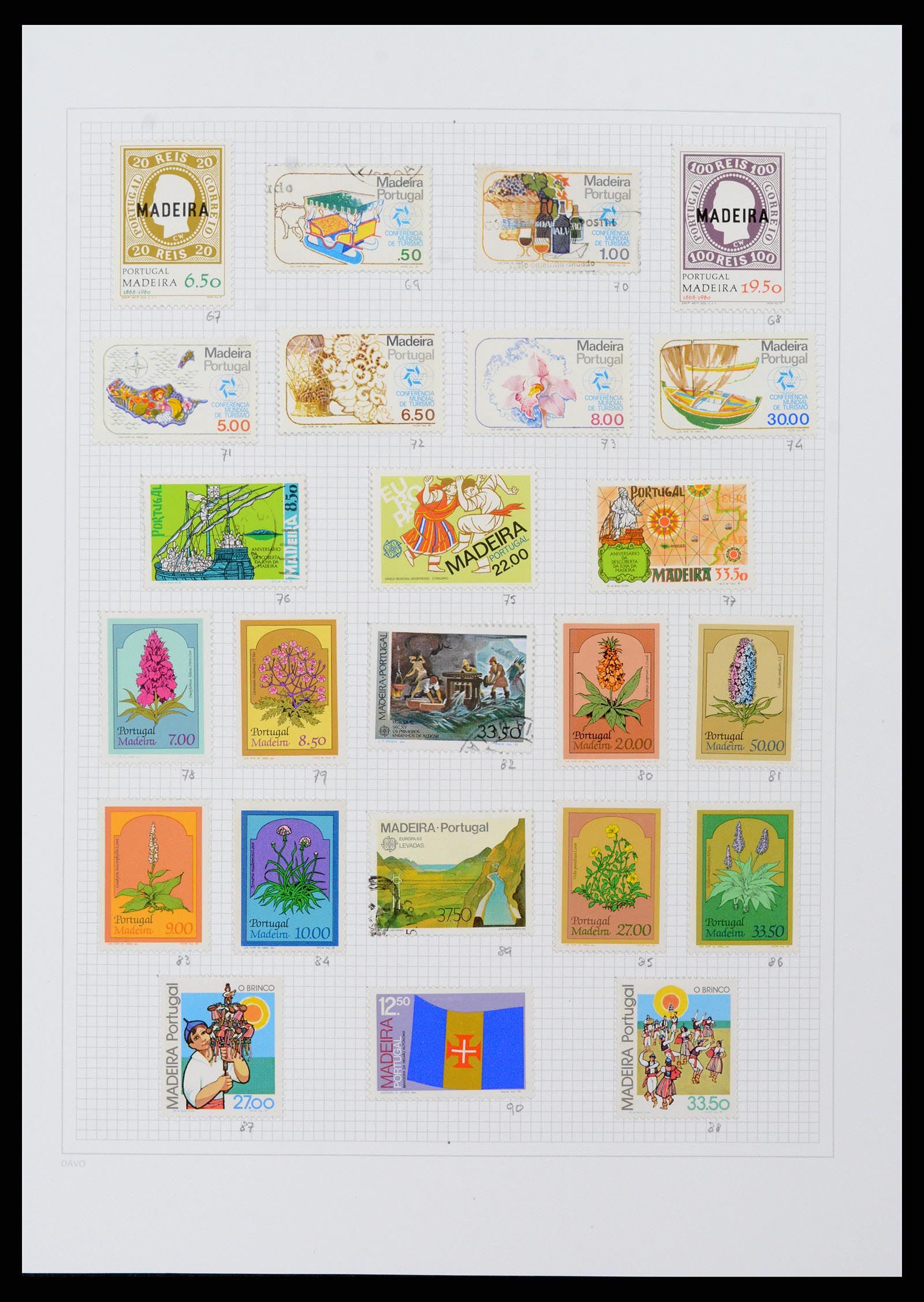 38173 0052 - Stamp collection 38173 Azores and Madeira 1870-2018.