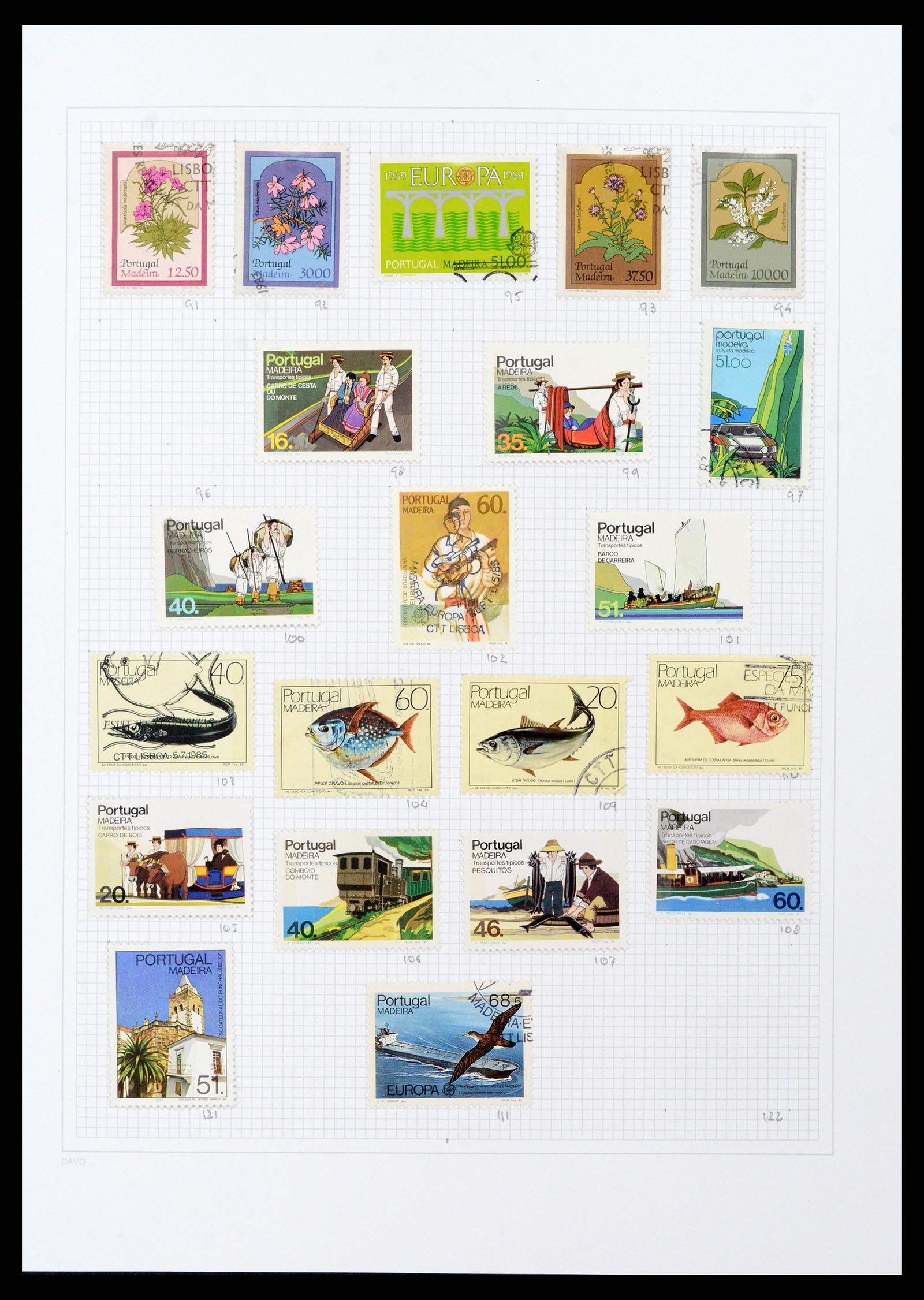 38173 0053 - Stamp collection 38173 Azores and Madeira 1870-2018.