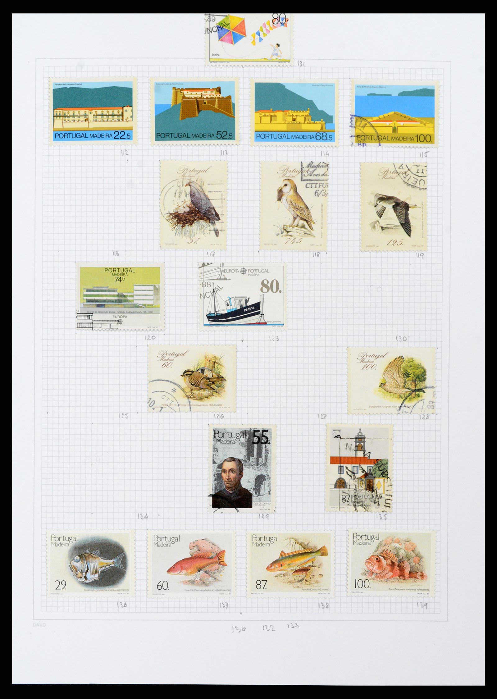 38173 0054 - Stamp collection 38173 Azores and Madeira 1870-2018.